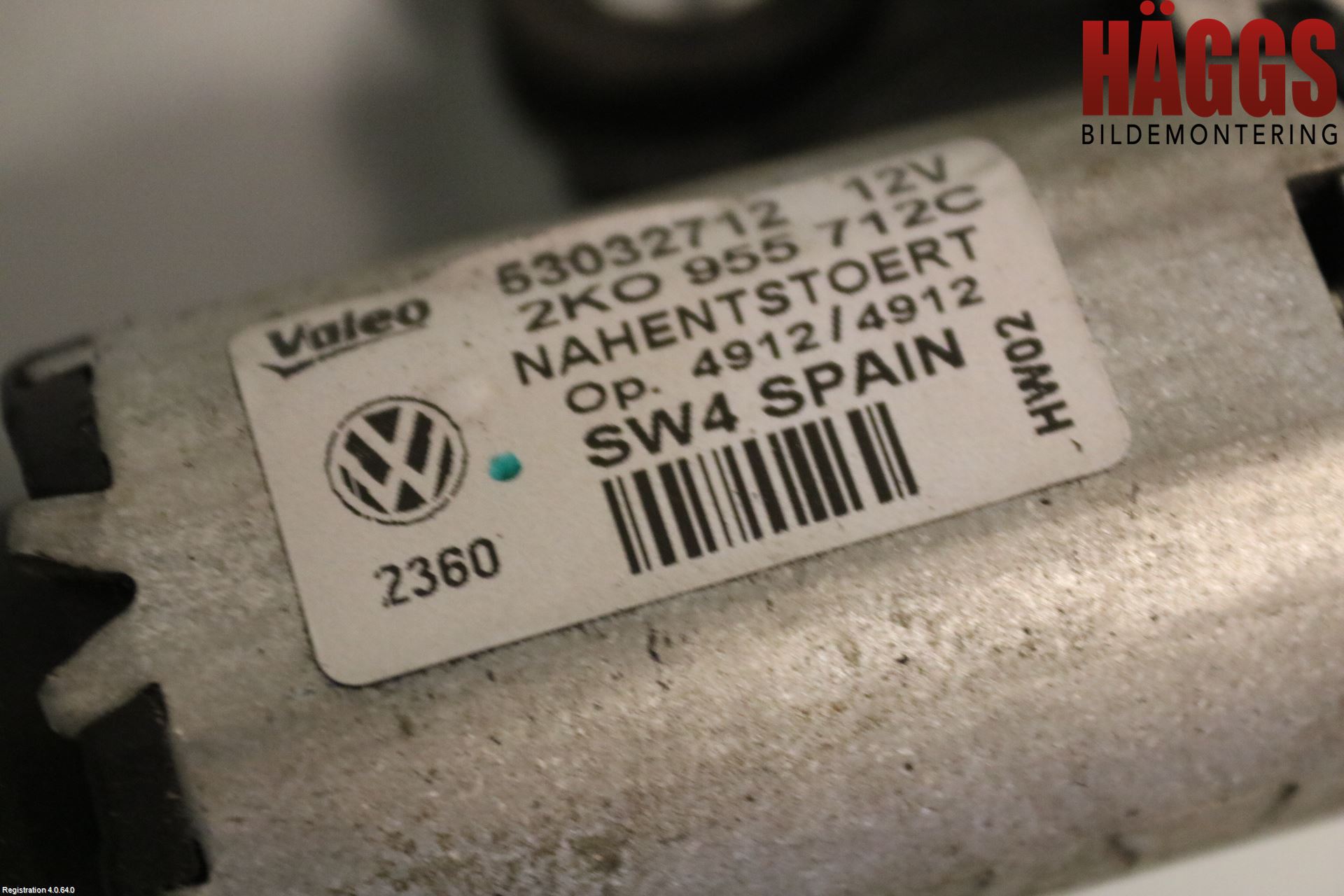 Volkswagen VW CADDY 11-15 Torkarmotor Baklucka