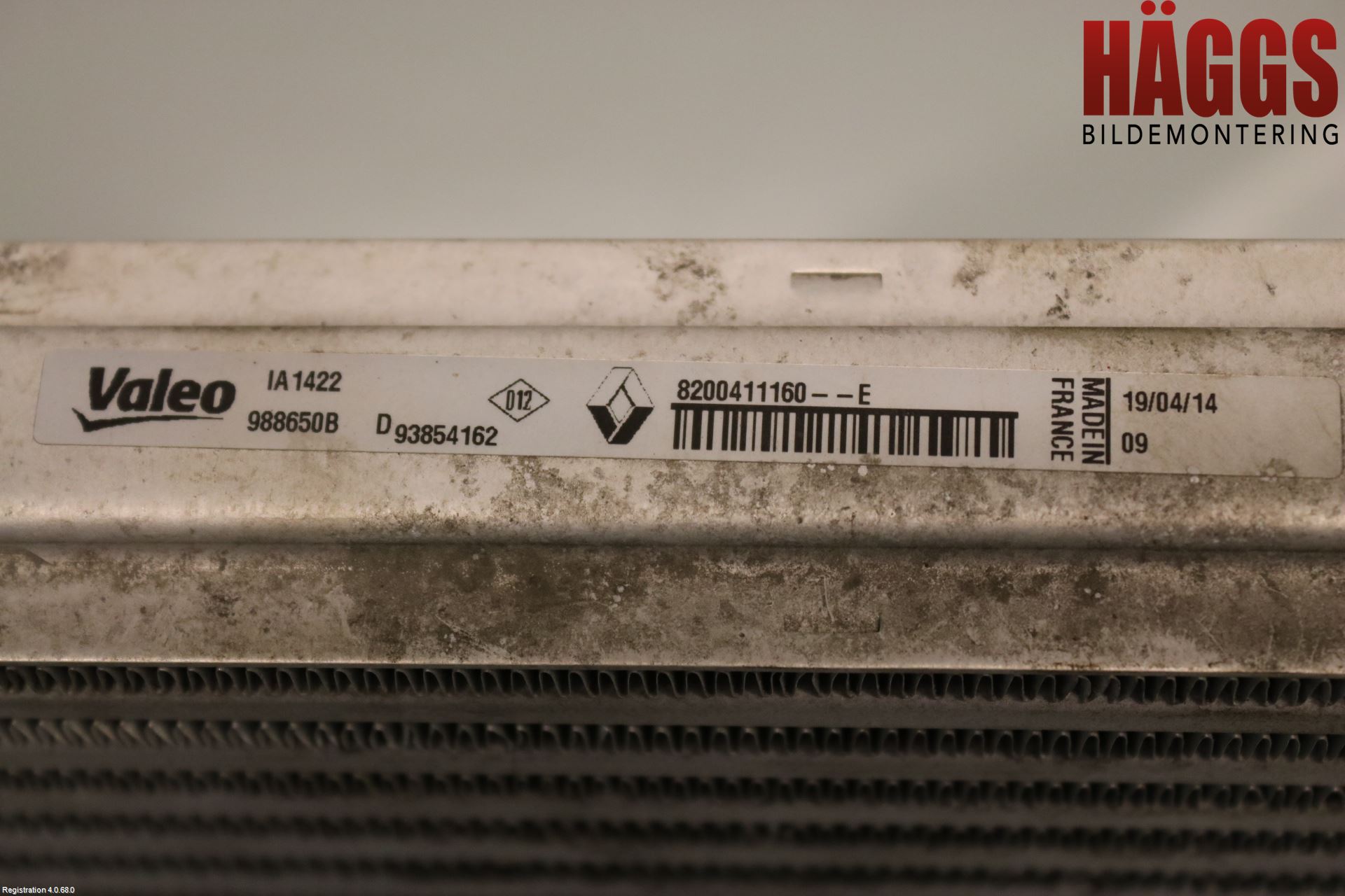 Opel VIVARO 01-14 Laddluft-Intercooler Kyl