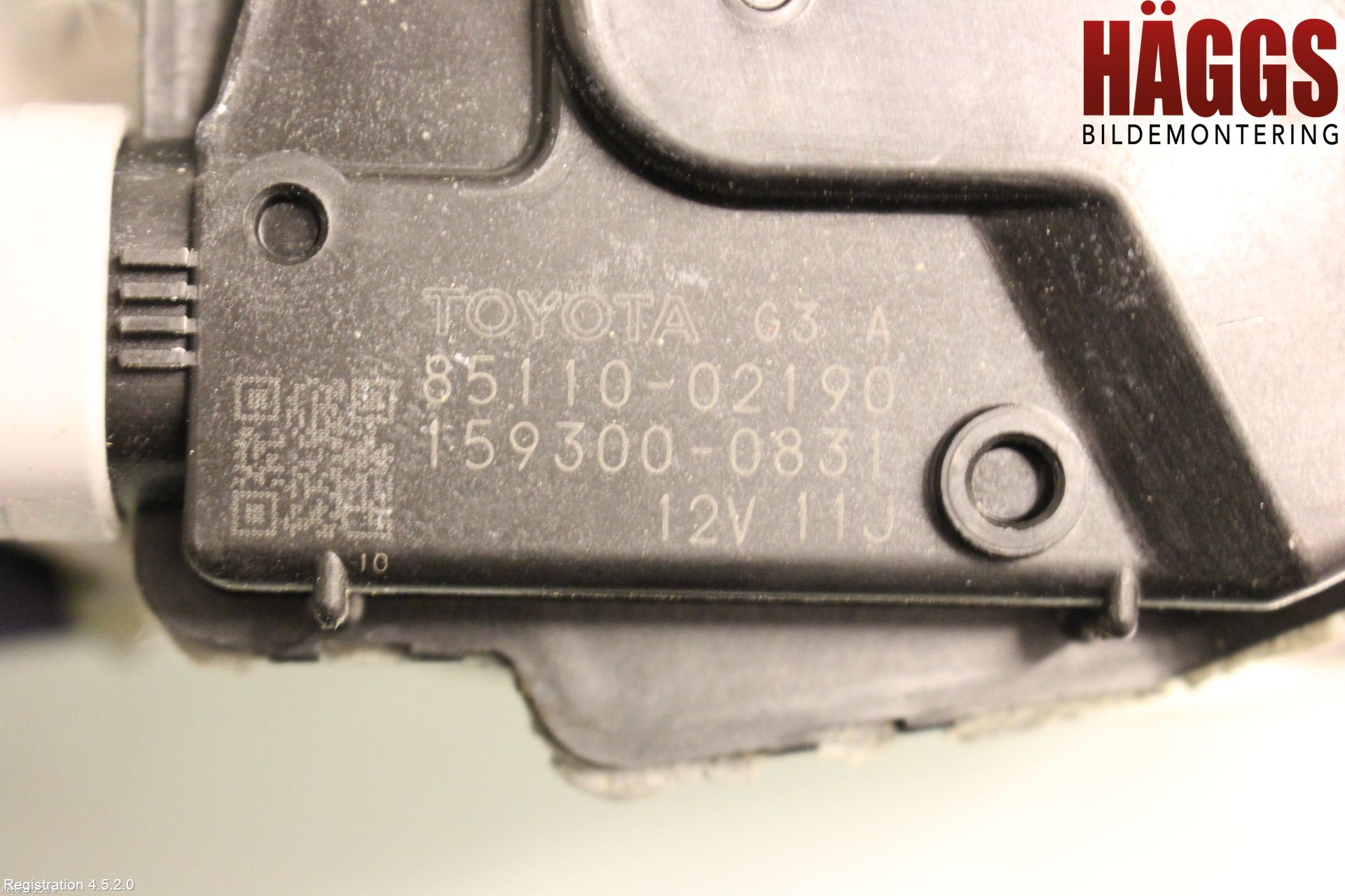 Toyota AURIS 07-09 Torkarmotor Vindruta