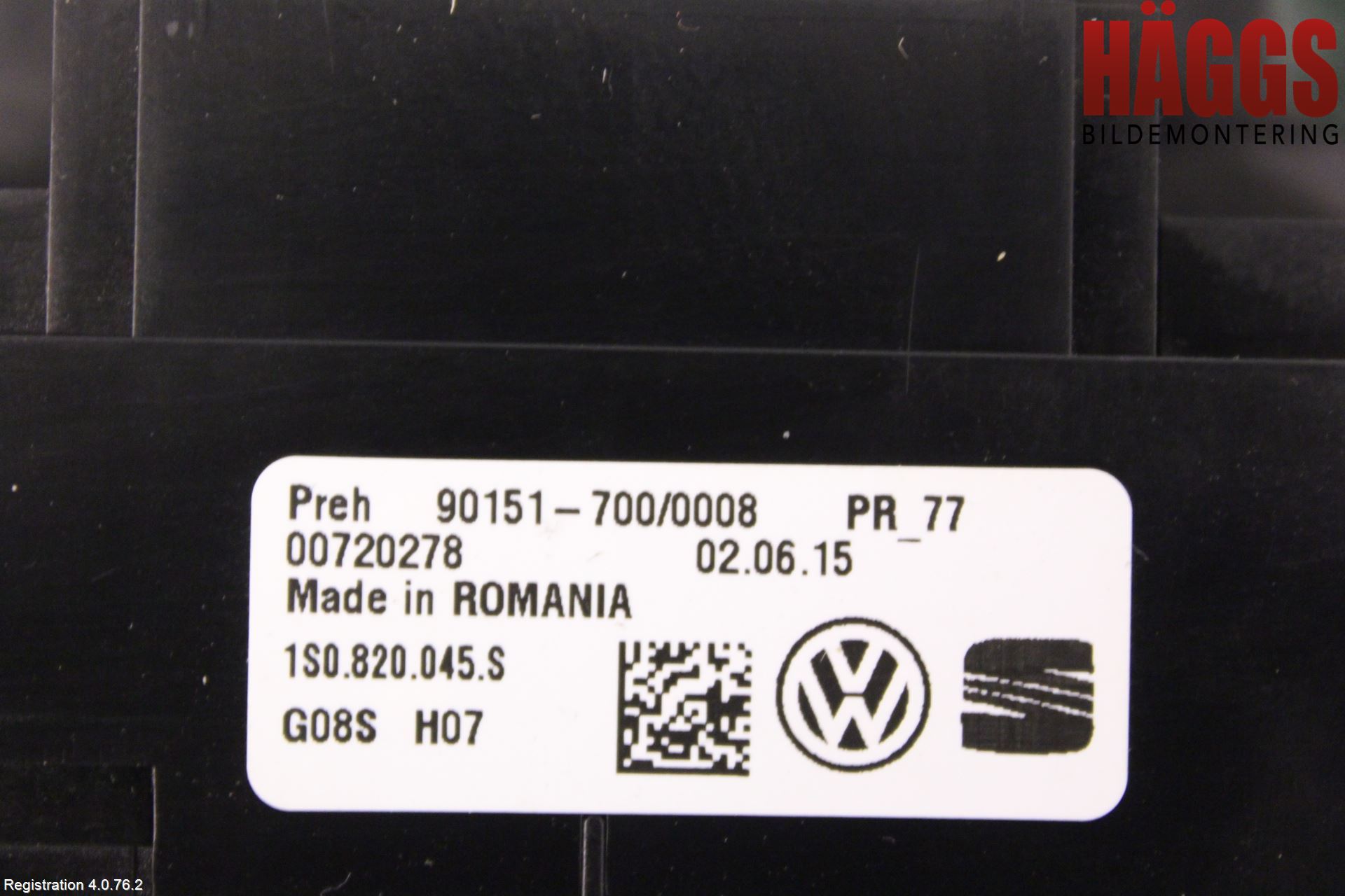 Volkswagen VW UP! / E-UP! Värmereglage