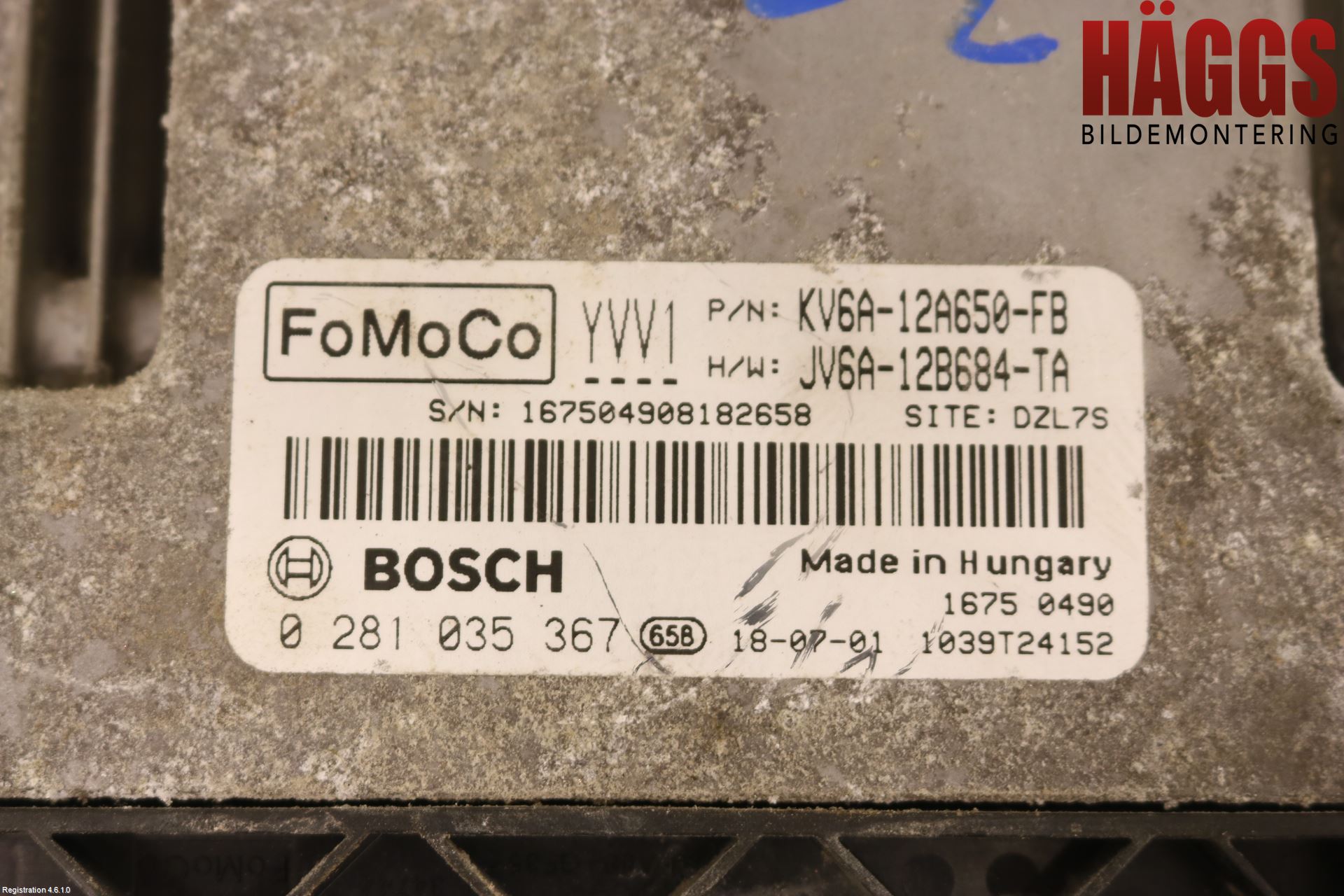 Ford TRANSIT/TOURNEO CONNECT 13-22 Styrenhet Inspump Diesel