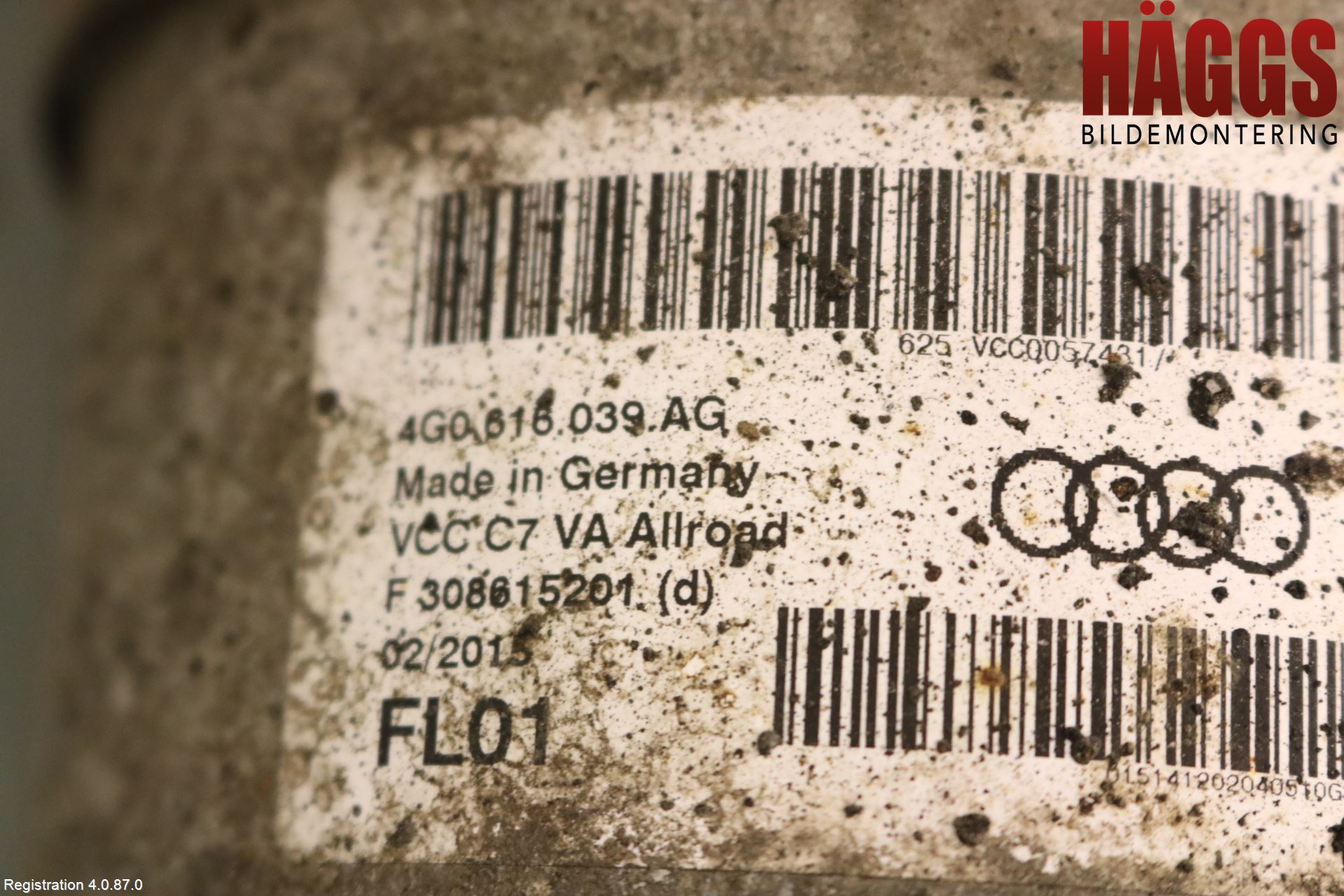 Audi A6 ALLROAD 12-18 Fjäderben Fram Vänster