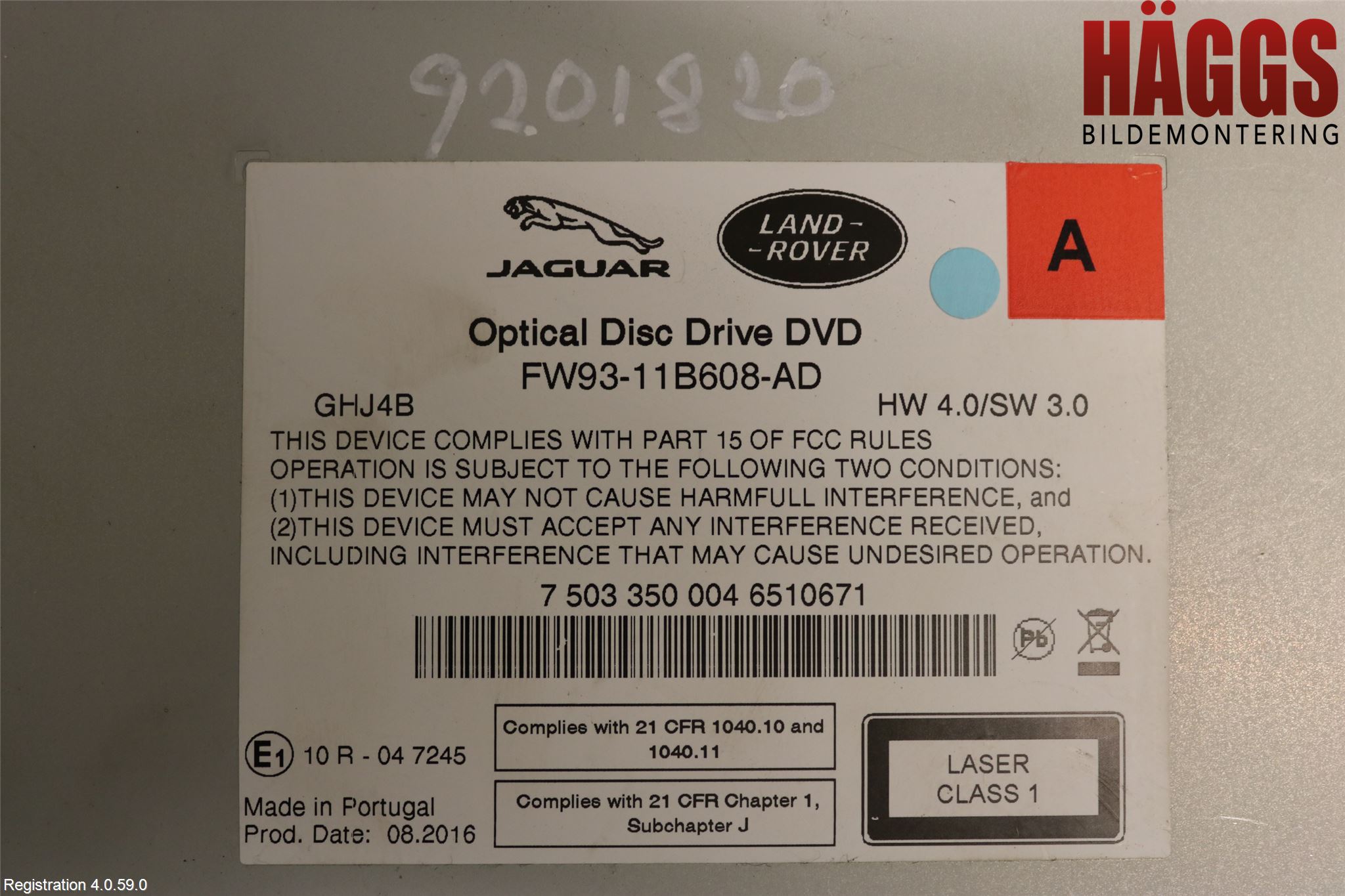 Jaguar XE (X760) 15-24 Dvd