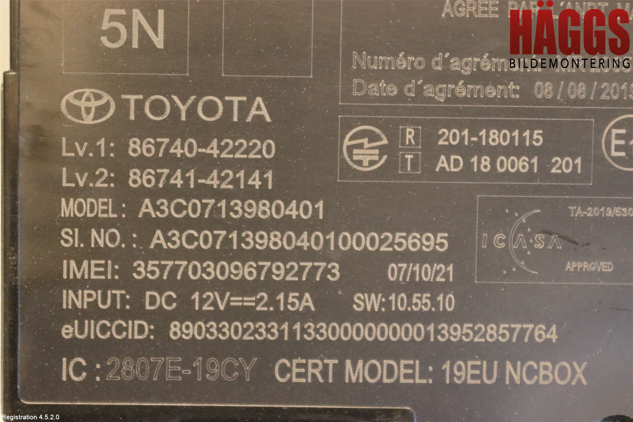Toyota RAV4 19- Telefon