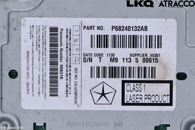 Fiat FREEMONT Cd Radio - Multimediapanel