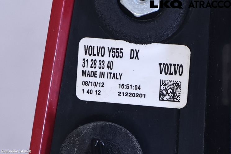 Volvo V40 12-19 Bakljus Höger