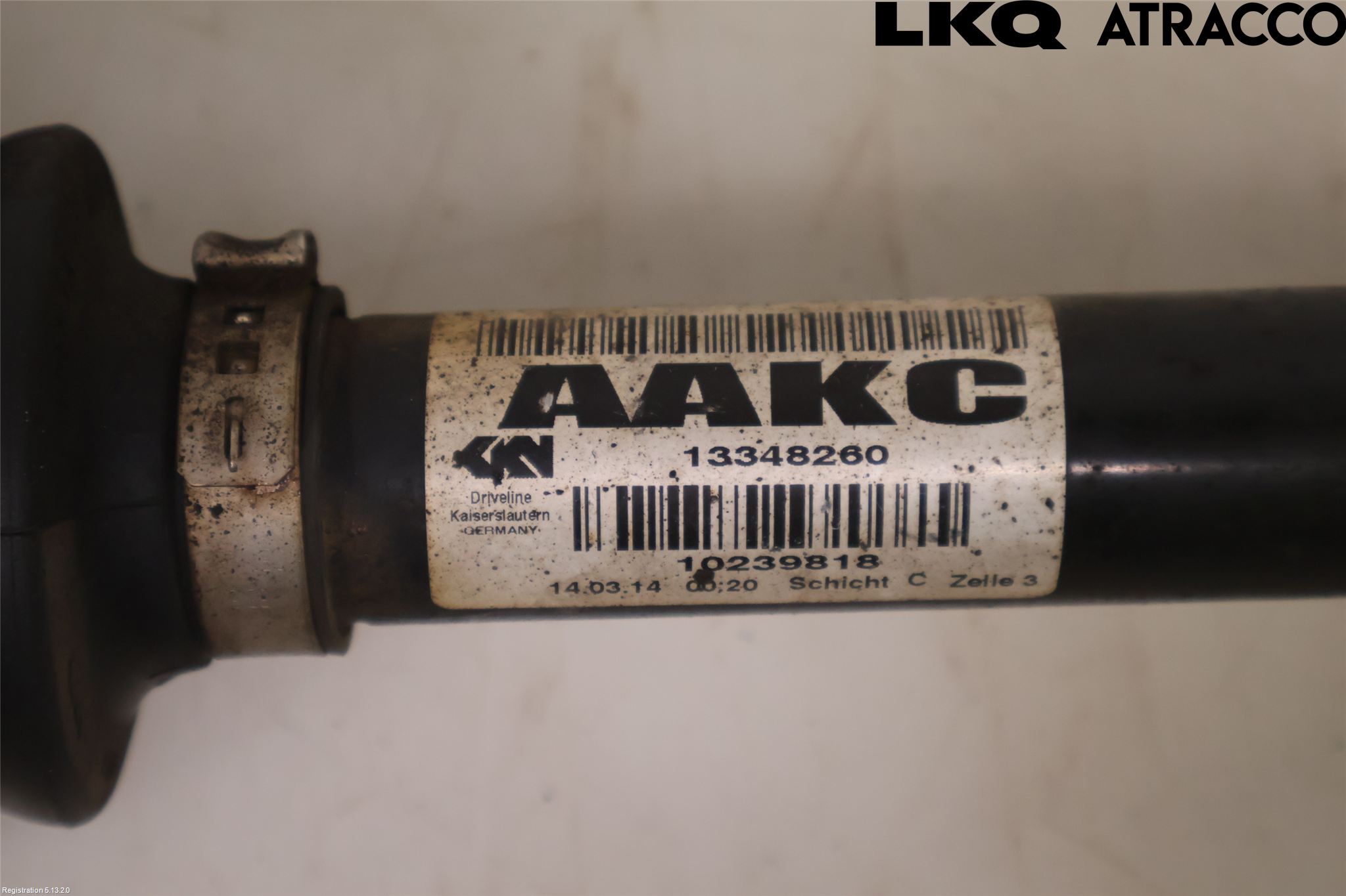 Opel ZAFIRA C 12-19 Drivaxel Fram Vänster