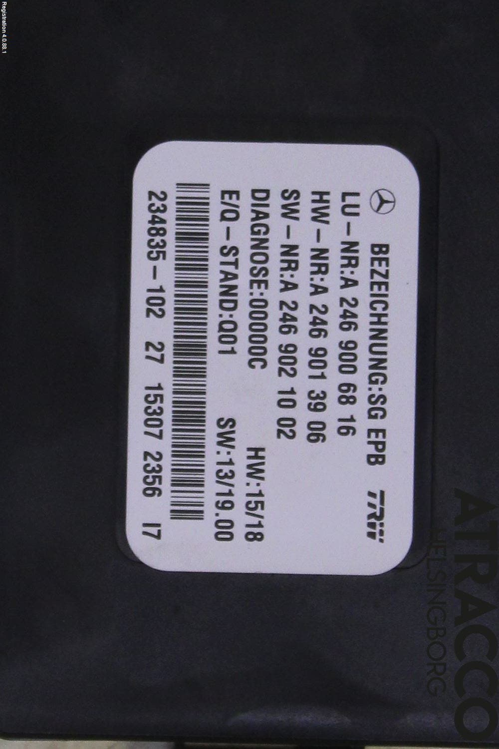 Mercedes-Benz MB CLA-KLASS (C117/X117) 13-19 Styrenhet Parkbroms Epb