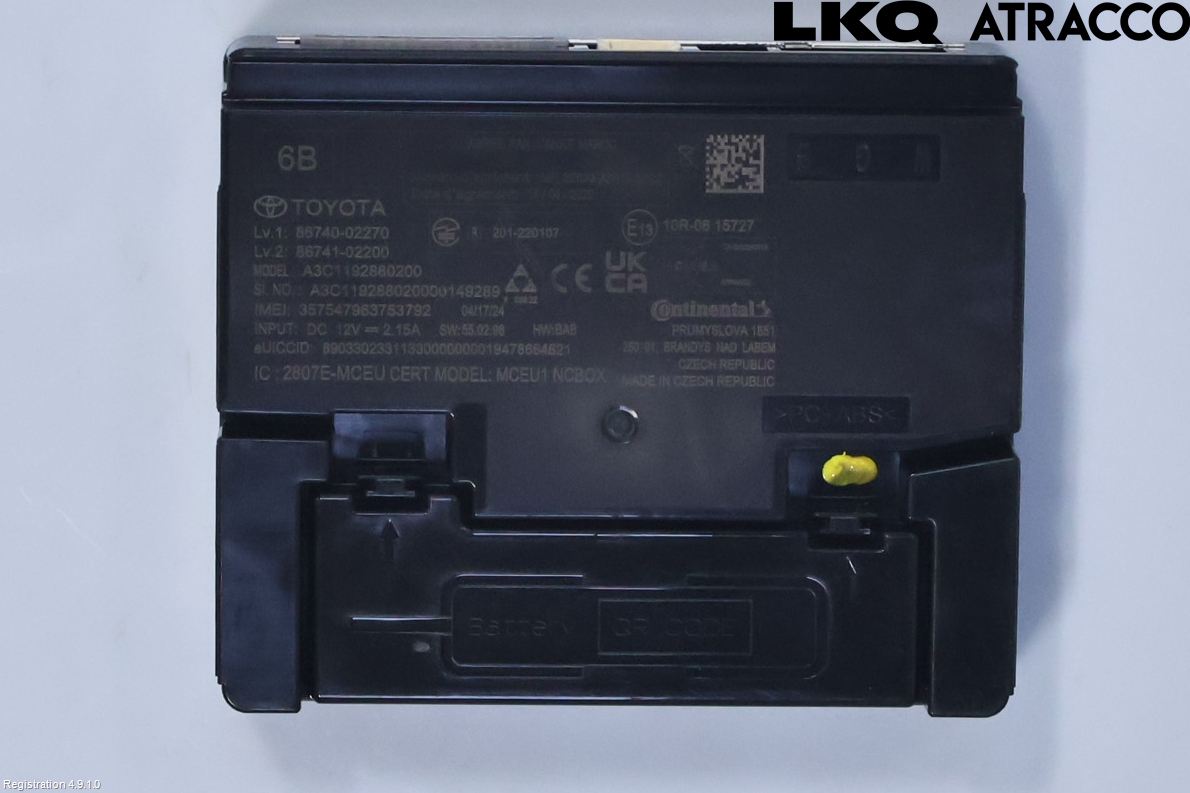 Toyota COROLLA 19- Styrenhet Tal