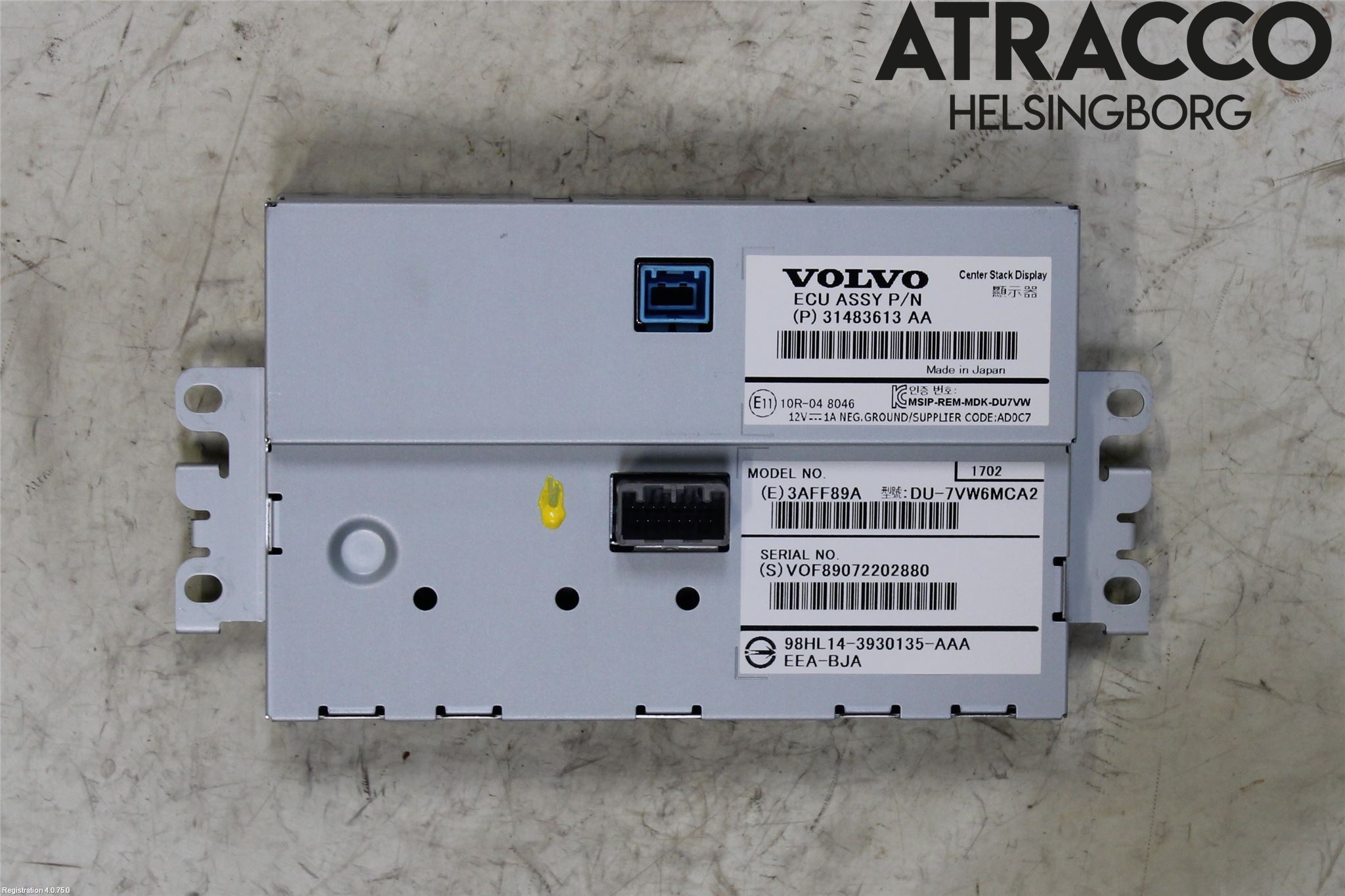 Volvo V40 12-19 Multifunktionsdisplay