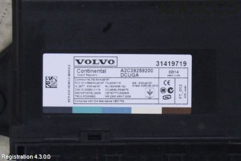 Volvo XC60 14-17 Styrenhet Nyckellöst System