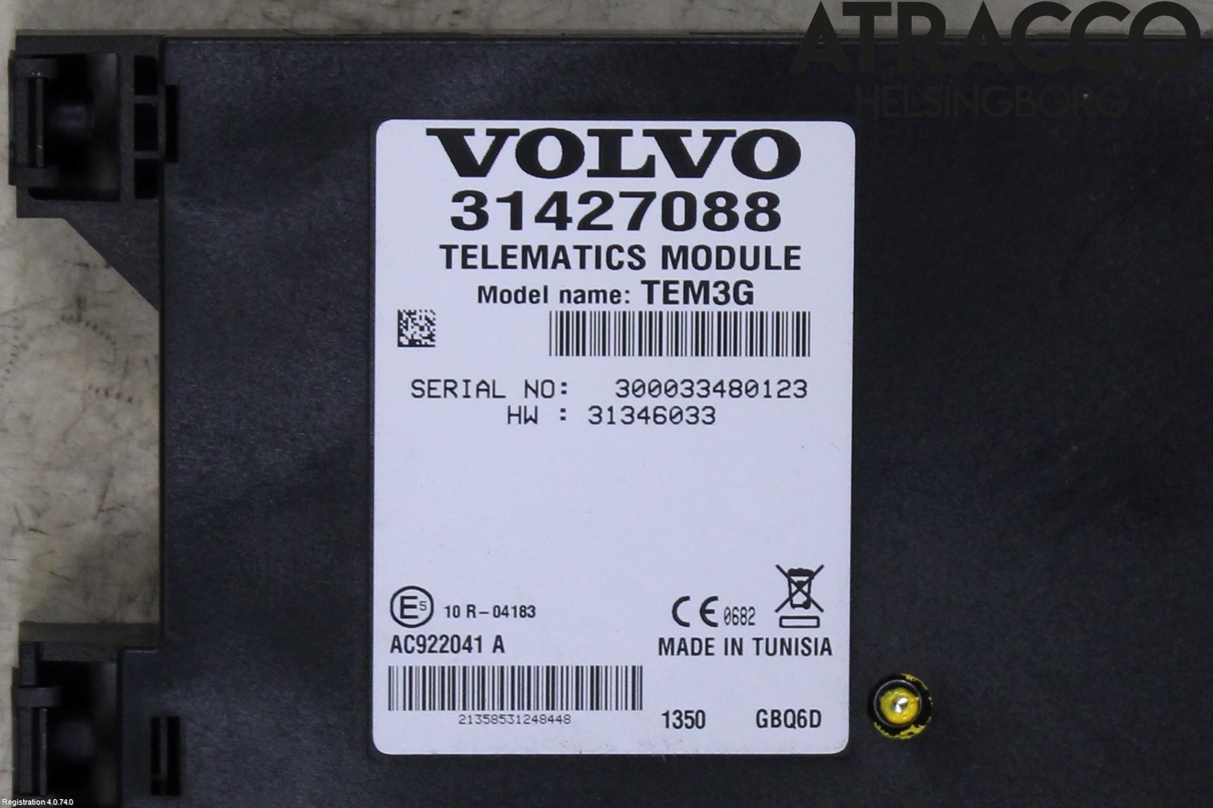 Volvo V60 14-18 Styrenhet Tal