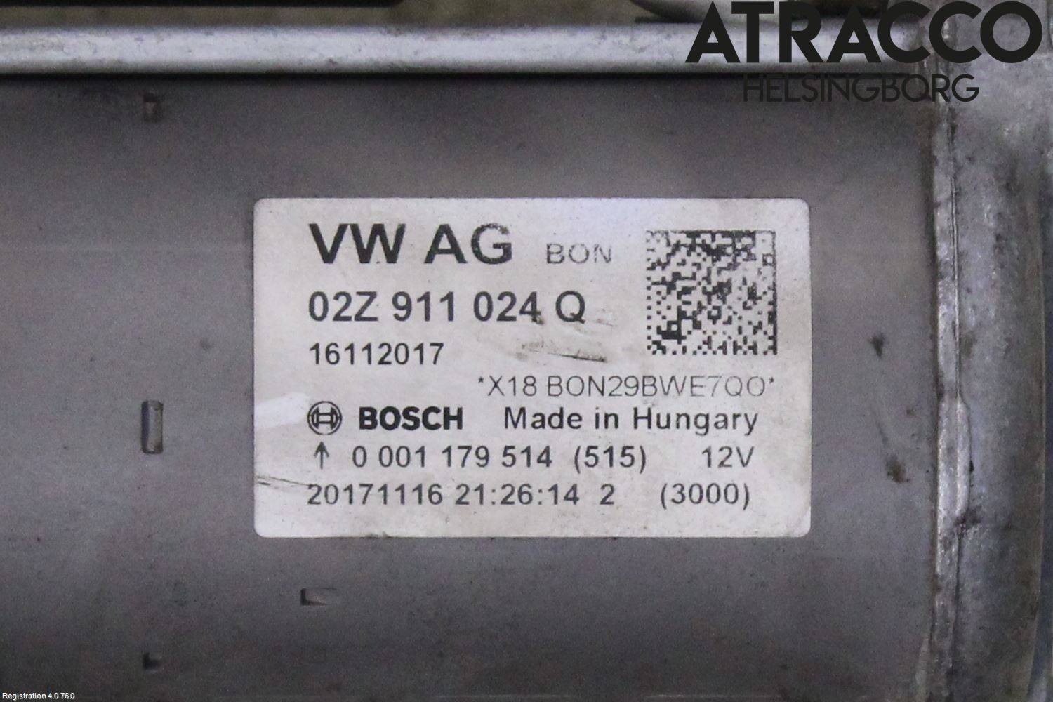 Volkswagen VW PASSAT 15-19 Startmotor