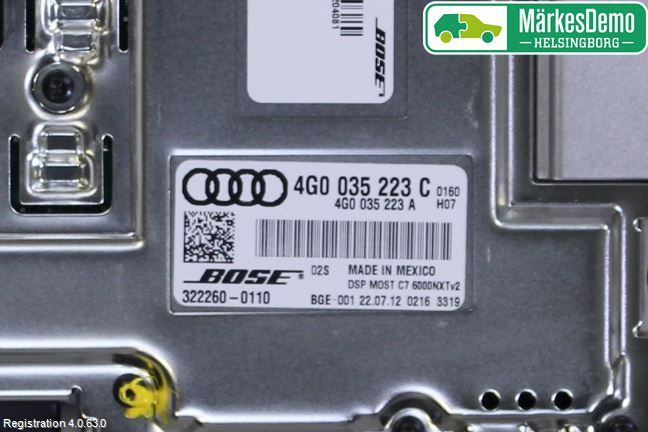 Audi A7/S7 4G 11-17 Radio-Stereo Förstärkare