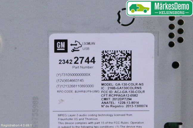 GM CHEVROLET ORLANDO Cd Radio - Multimediapanel