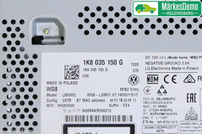 Volkswagen VW CADDY 16-20 Cd Radio - Multimediapanel