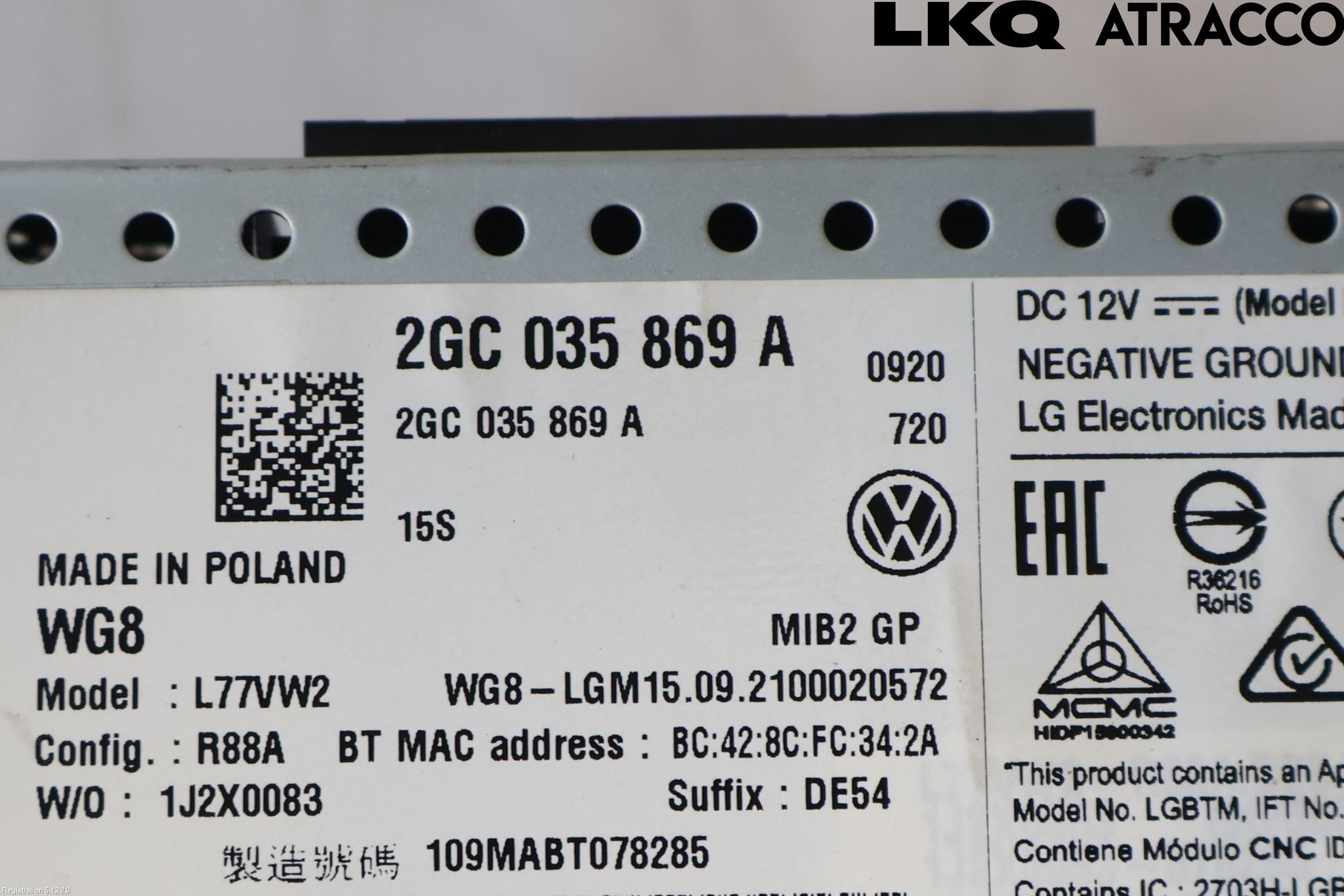 Volkswagen VW T-CROSS 19- Cd Radio - Multimediapanel