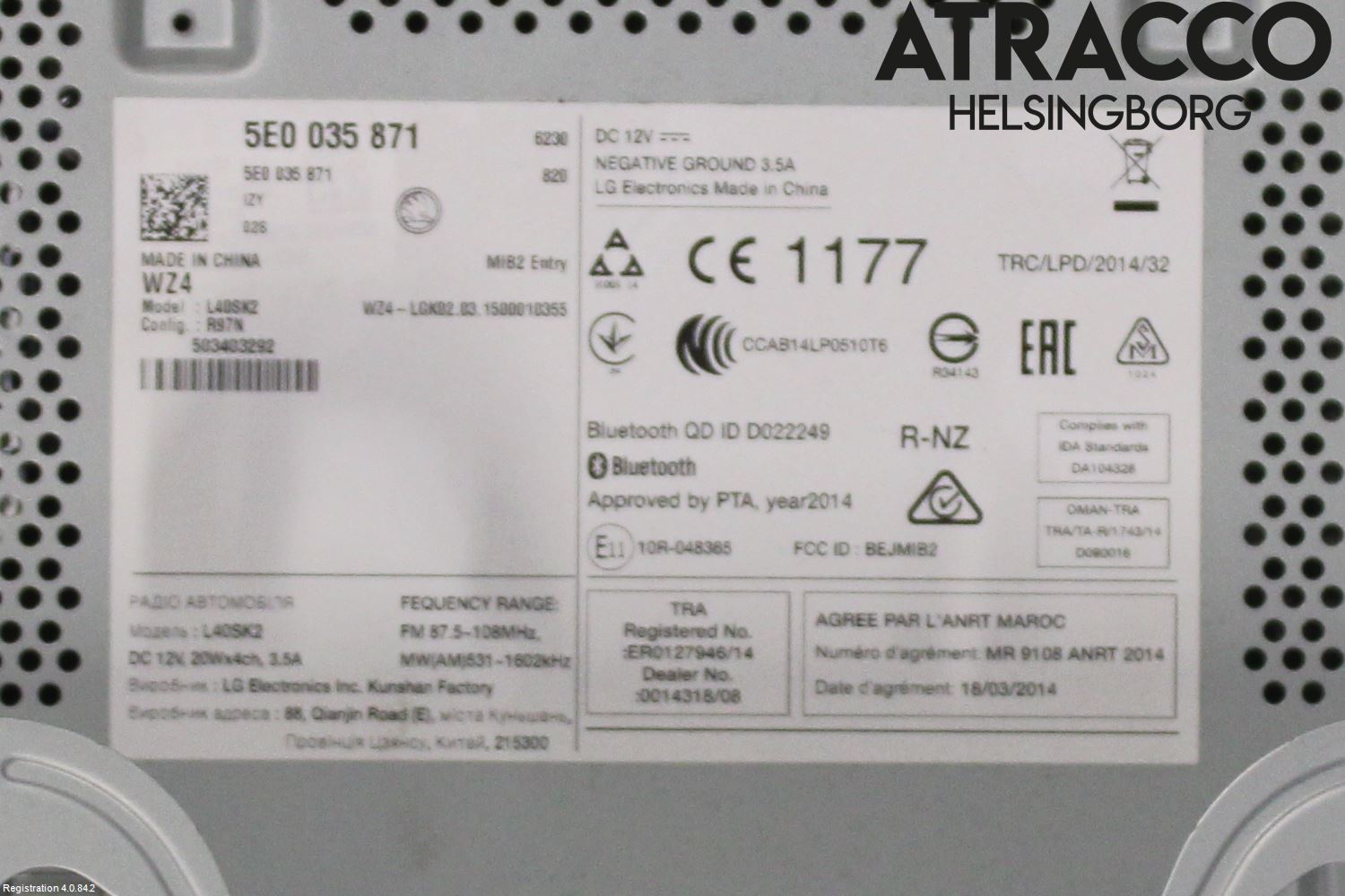 Skoda OCTAVIA (5E) 13-20 Cd Radio - Multimediapanel