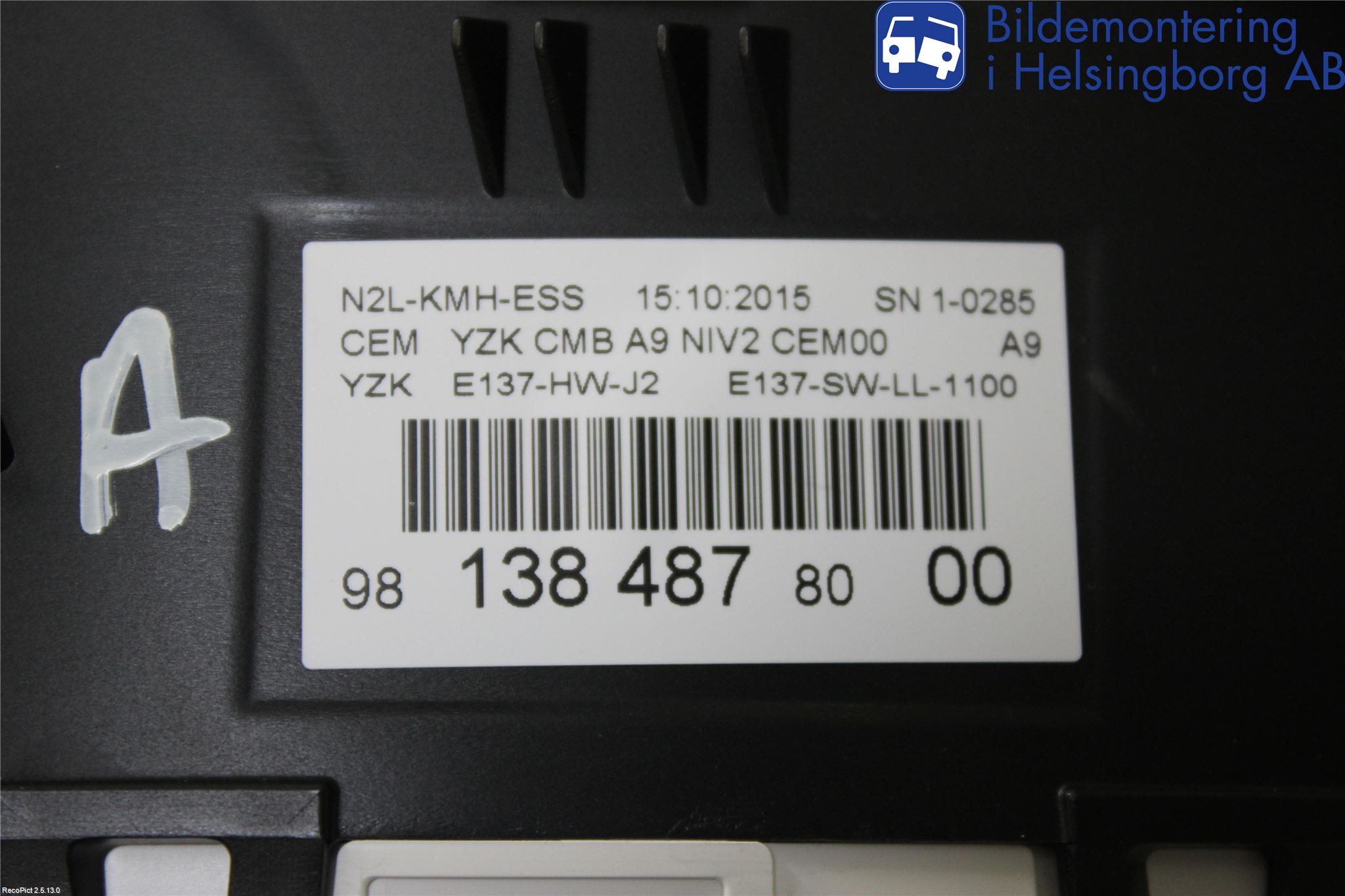 Peugeot 208 12-15 Instrument Komb