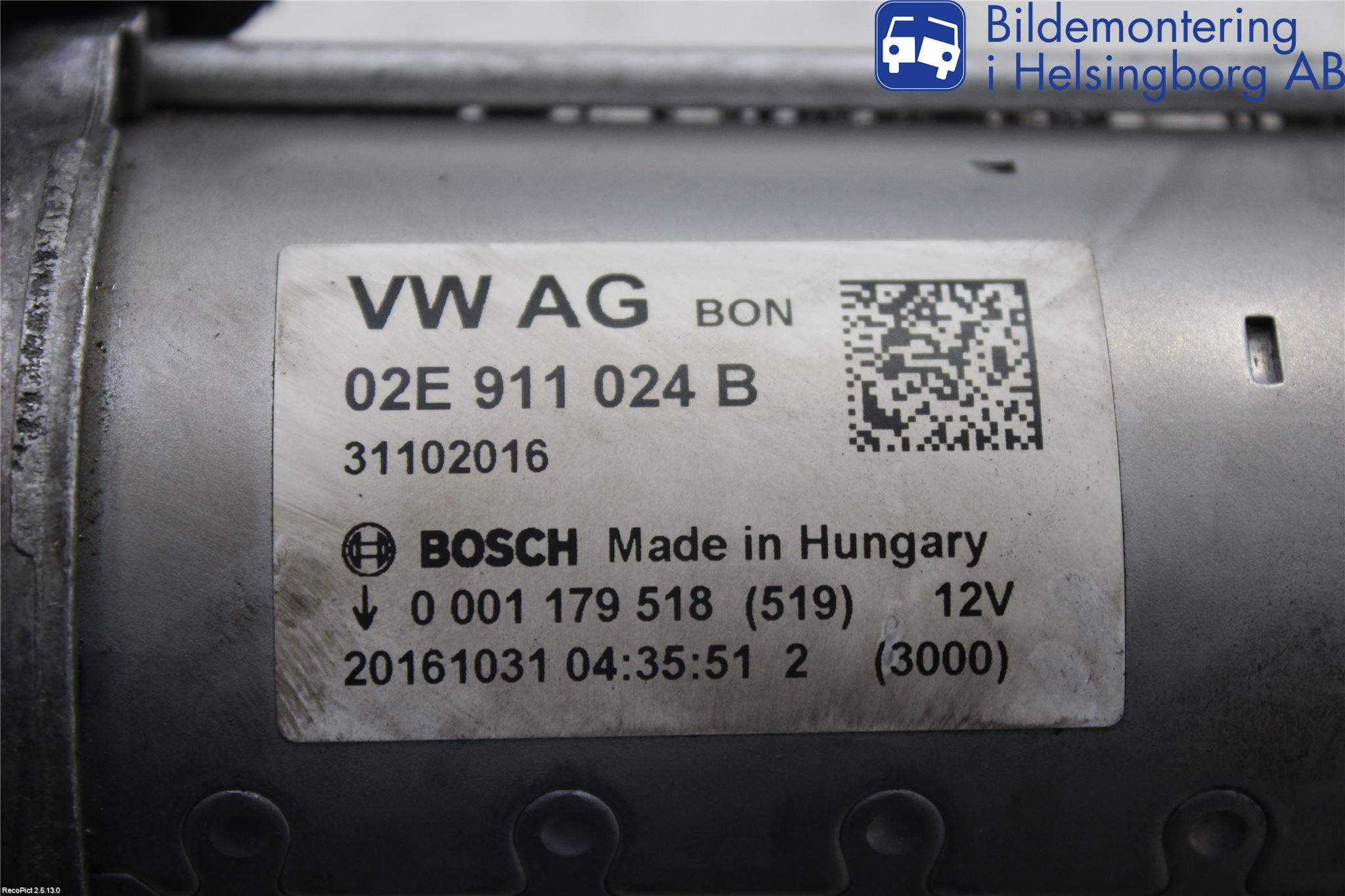 Volkswagen VW PASSAT 15-19 Startmotor