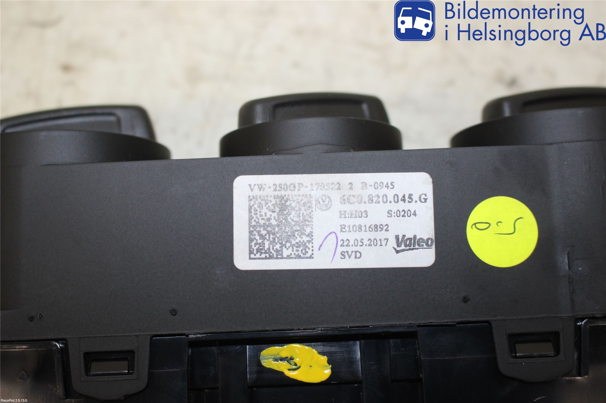 Volkswagen VW POLO 10-17 Värmereglage