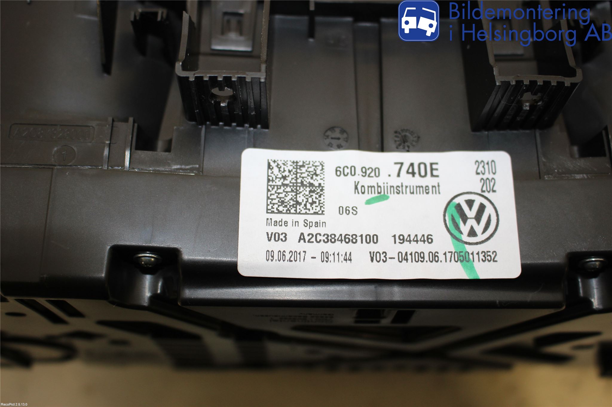 Volkswagen VW POLO 10-17 Instrument Komb
