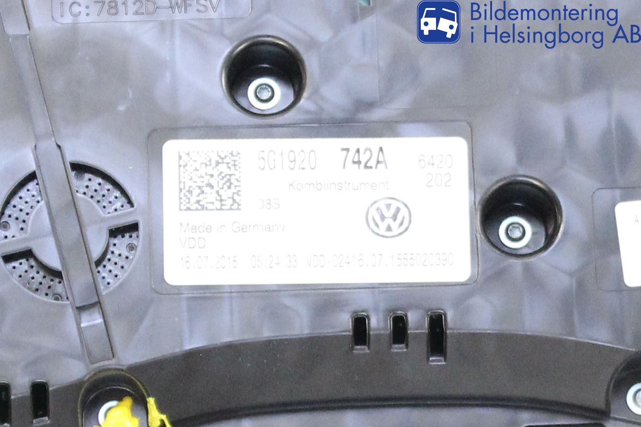 Volkswagen VW GOLF / E-GOLF VII 13-20 Instrument Komb
