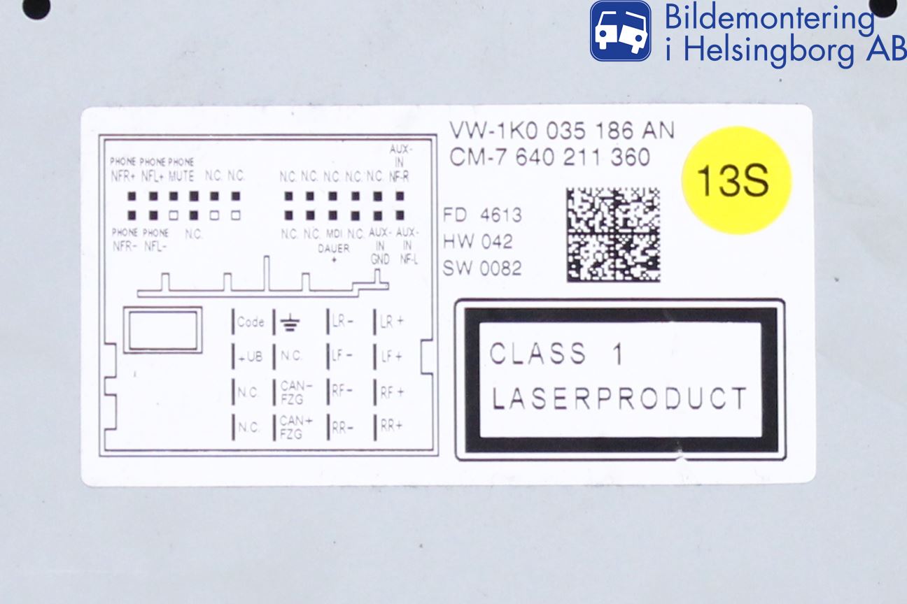 Volkswagen VW TOURAN 10-15 Cd Radio - Multimediapanel