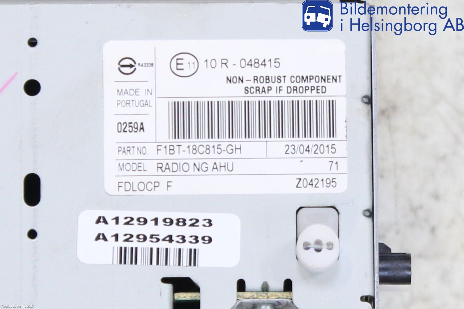 Ford TRANSIT/TOURNEO COURIER 13-23 Cd Radio - Multimediapanel