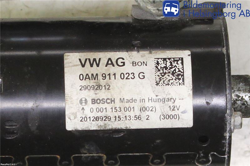 Volkswagen VW TOURAN 10-15 Startmotor Diesel