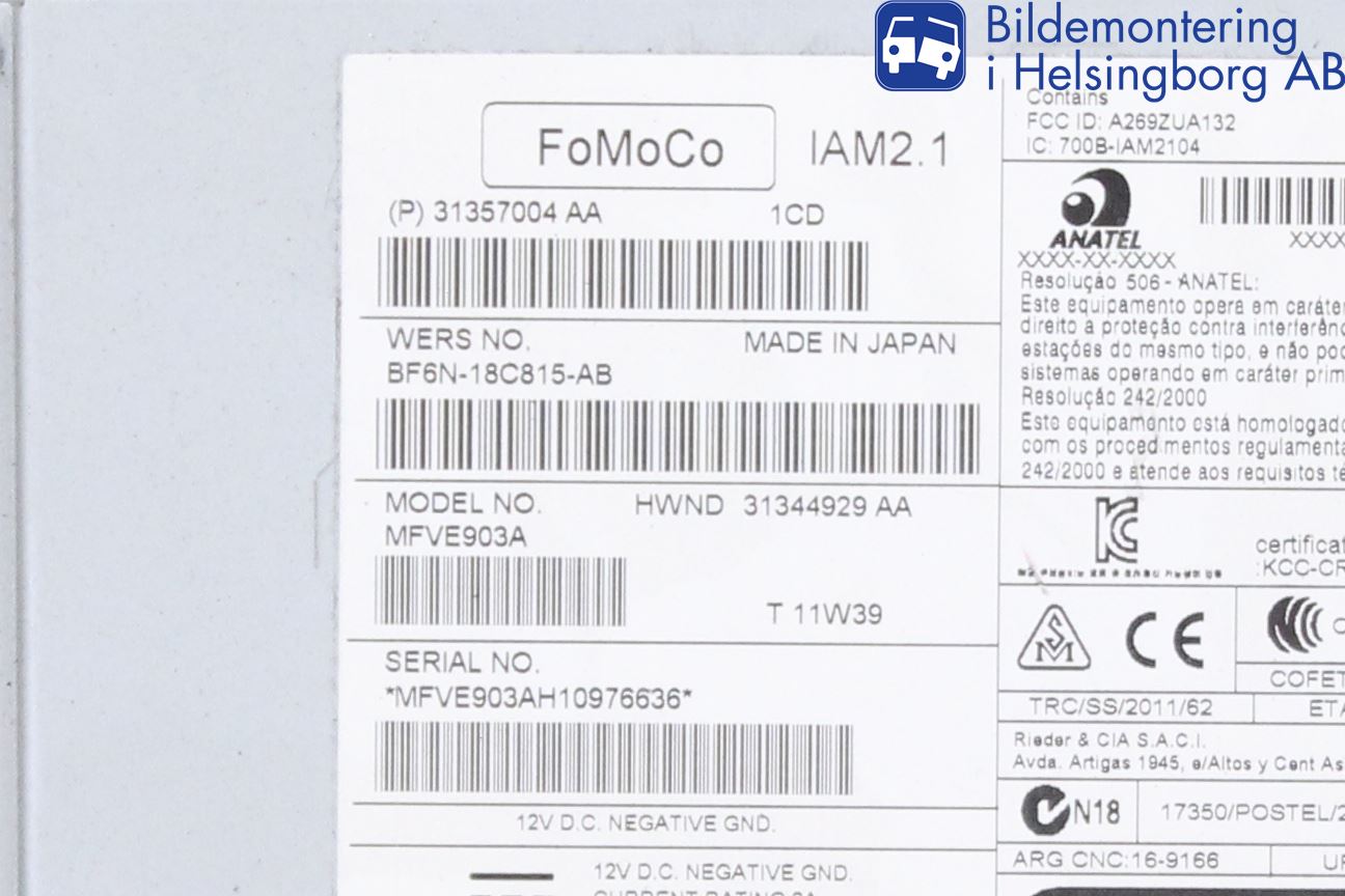 Volvo XC60 09-13 Cd Radio - Multimediapanel
