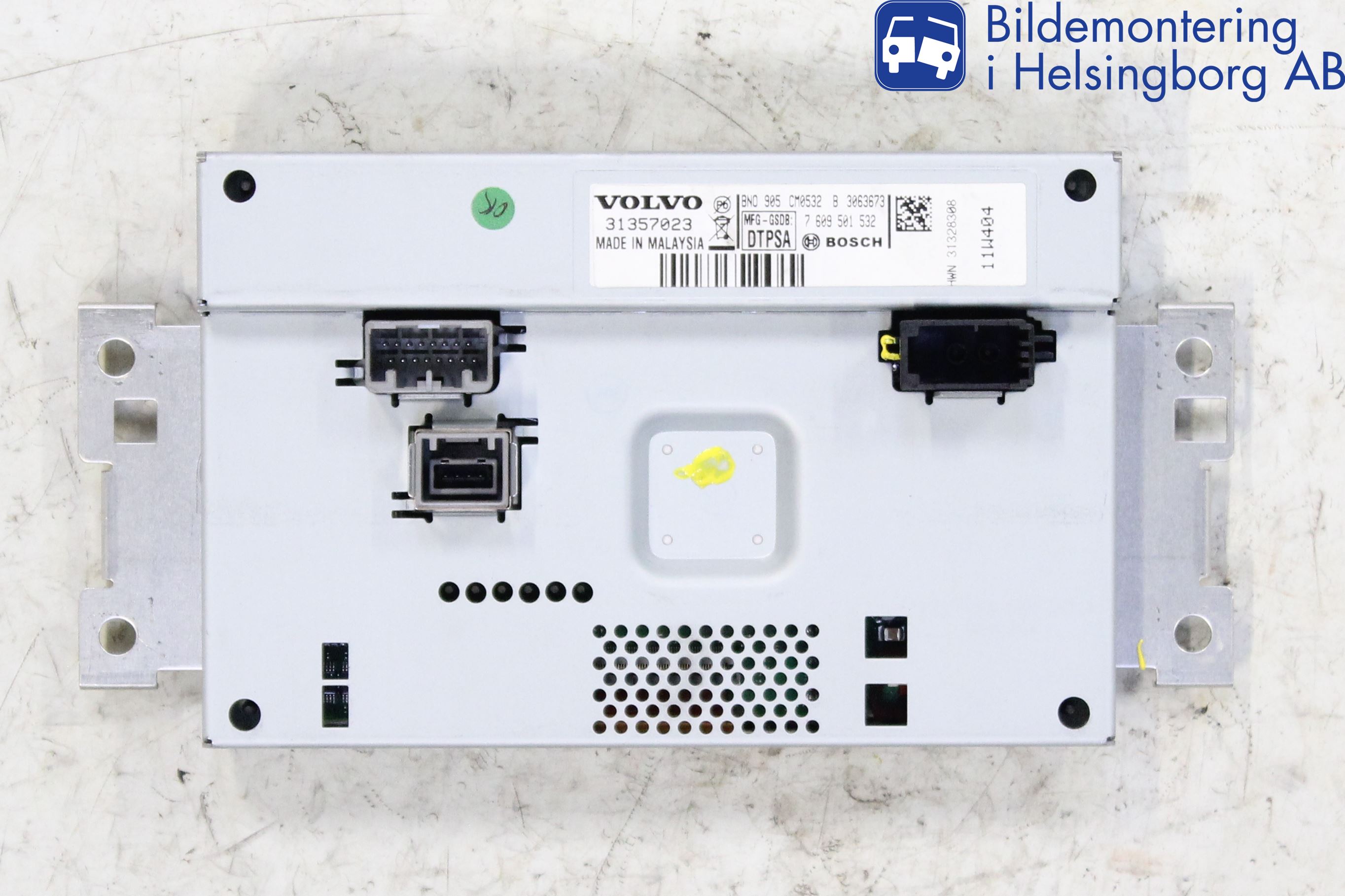 Volvo XC60 09-13 Kontrolldisplay