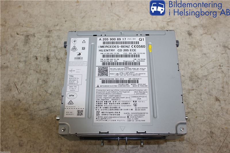 Mercedes-Benz MB C-KLASS (W205) 14-21 Cd Radio - Multimediapanel
