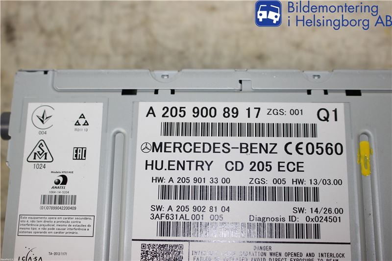 Mercedes-Benz MB C-KLASS (W205) 14-21 Cd Radio - Multimediapanel