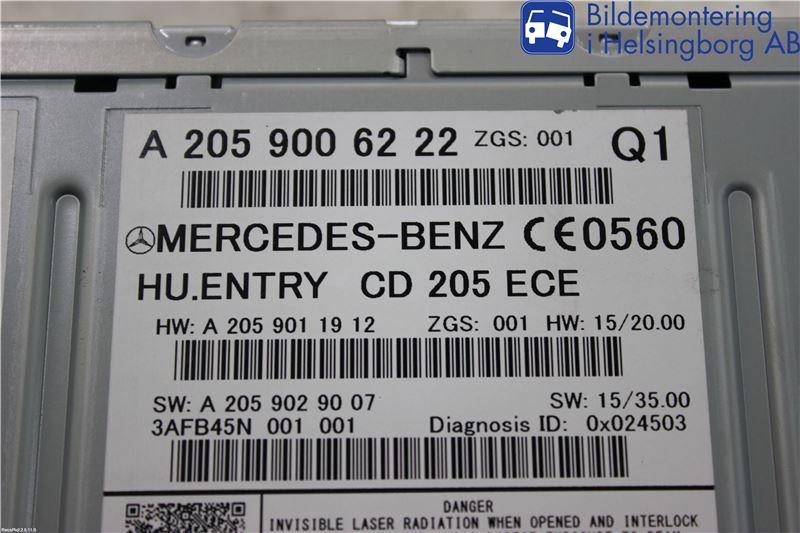 Mercedes-Benz MB C-KLASS (W205) 14-21 Cd Radio - Multimediapanel