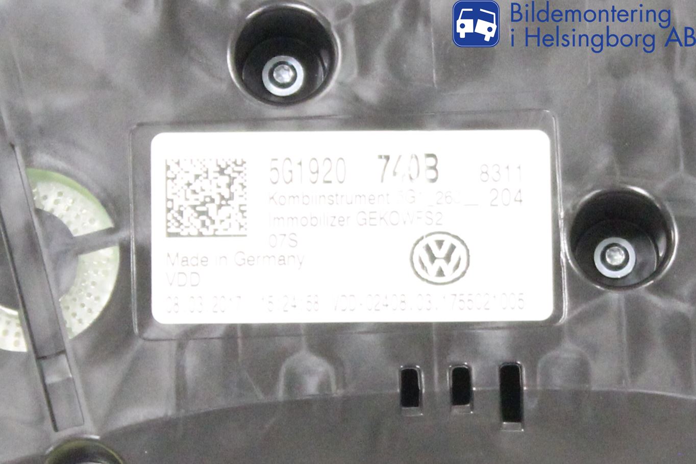 Volkswagen VW GOLF / E-GOLF VII 13-20 Instrument Komb