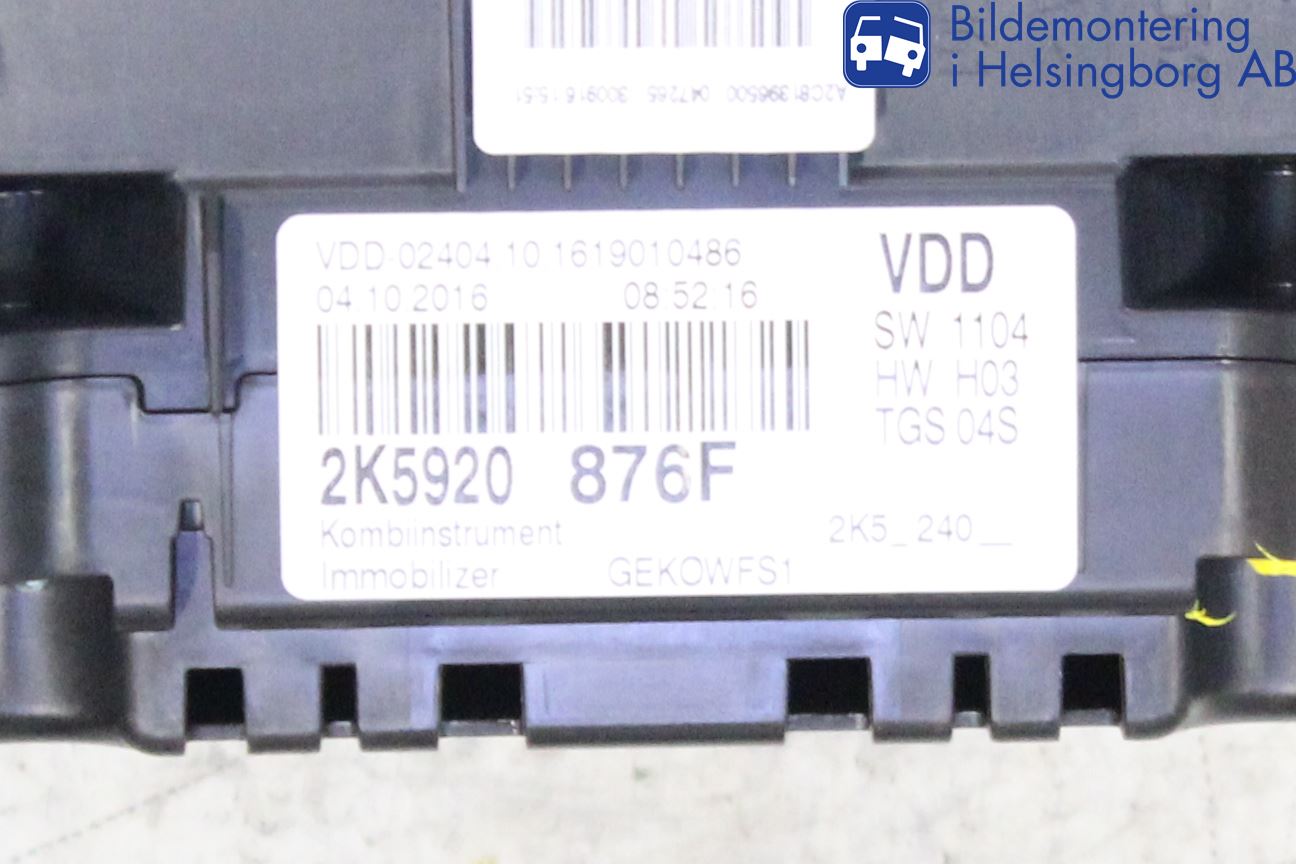 Volkswagen VW CADDY 16-20 Instrument Komb