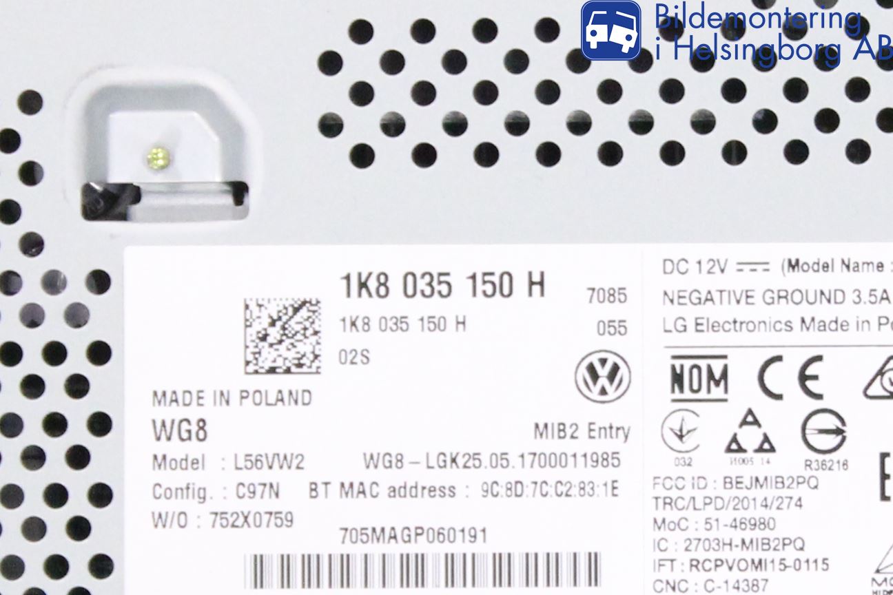 Volkswagen VW CADDY 16-20 Cd Radio - Multimediapanel