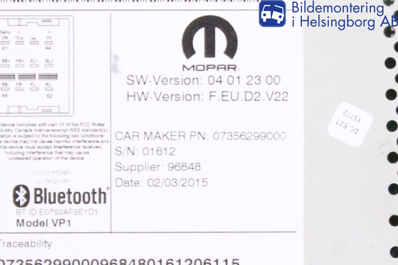 Fiat DOBLO CARGO Cd Radio - Multimediapanel