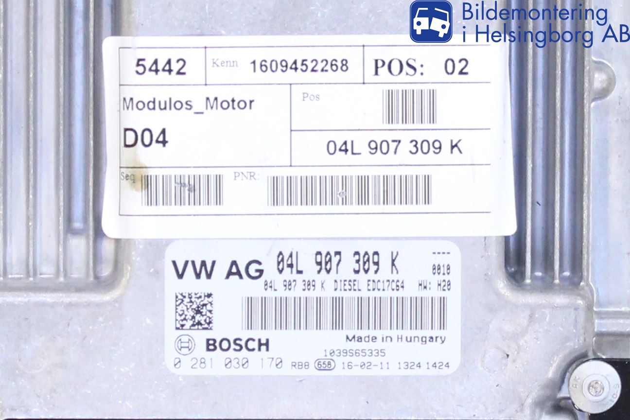 Volkswagen VW SHARAN 11- Styrenhet Inspump Diesel
