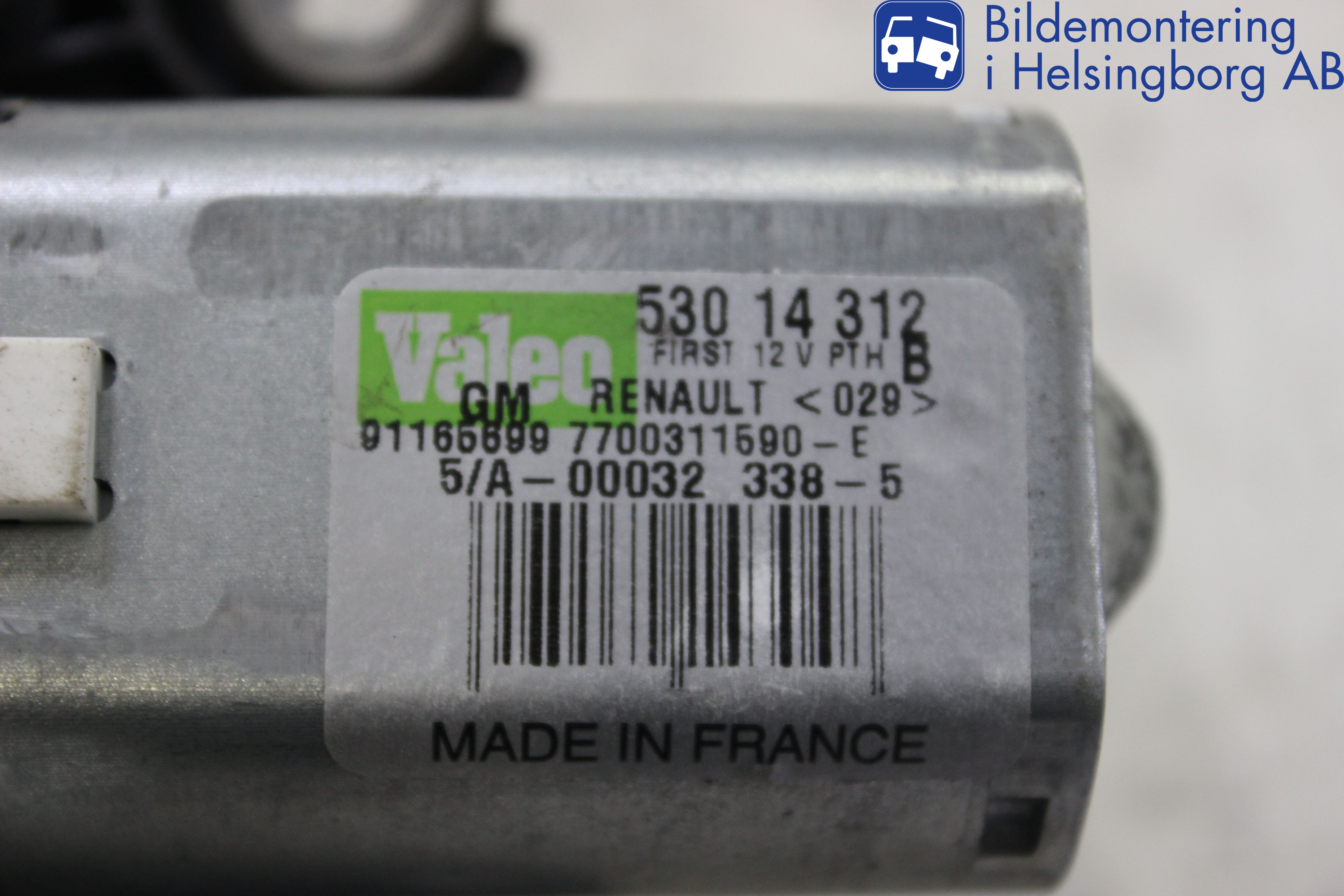 Opel VIVARO 15-19 Torkarmotor Baklucka