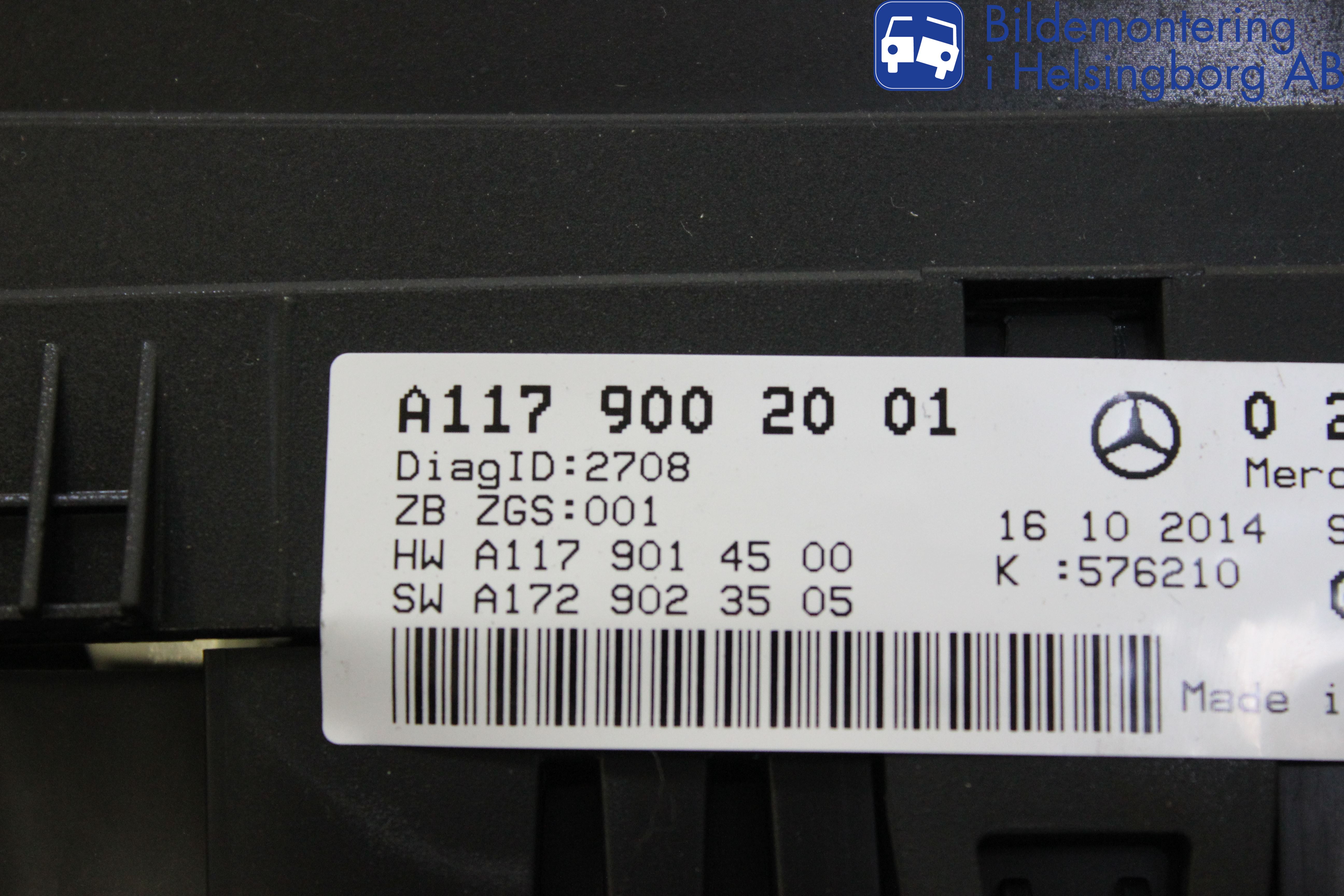 Mercedes-Benz MB CLA-KLASS (C117/X117) 13-19 Instrument Komb