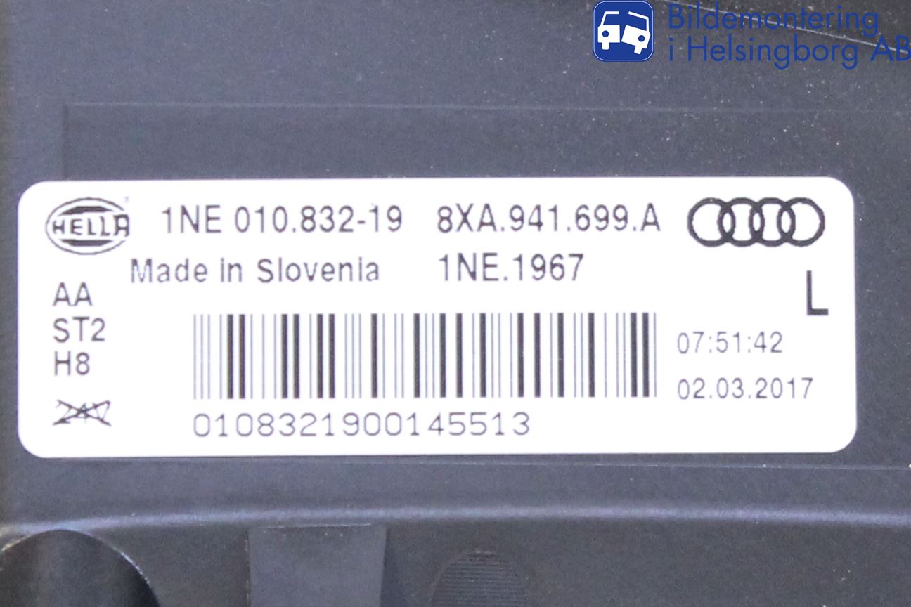 Audi A1/S1 11-18 Dimljus-Varselljus Fram