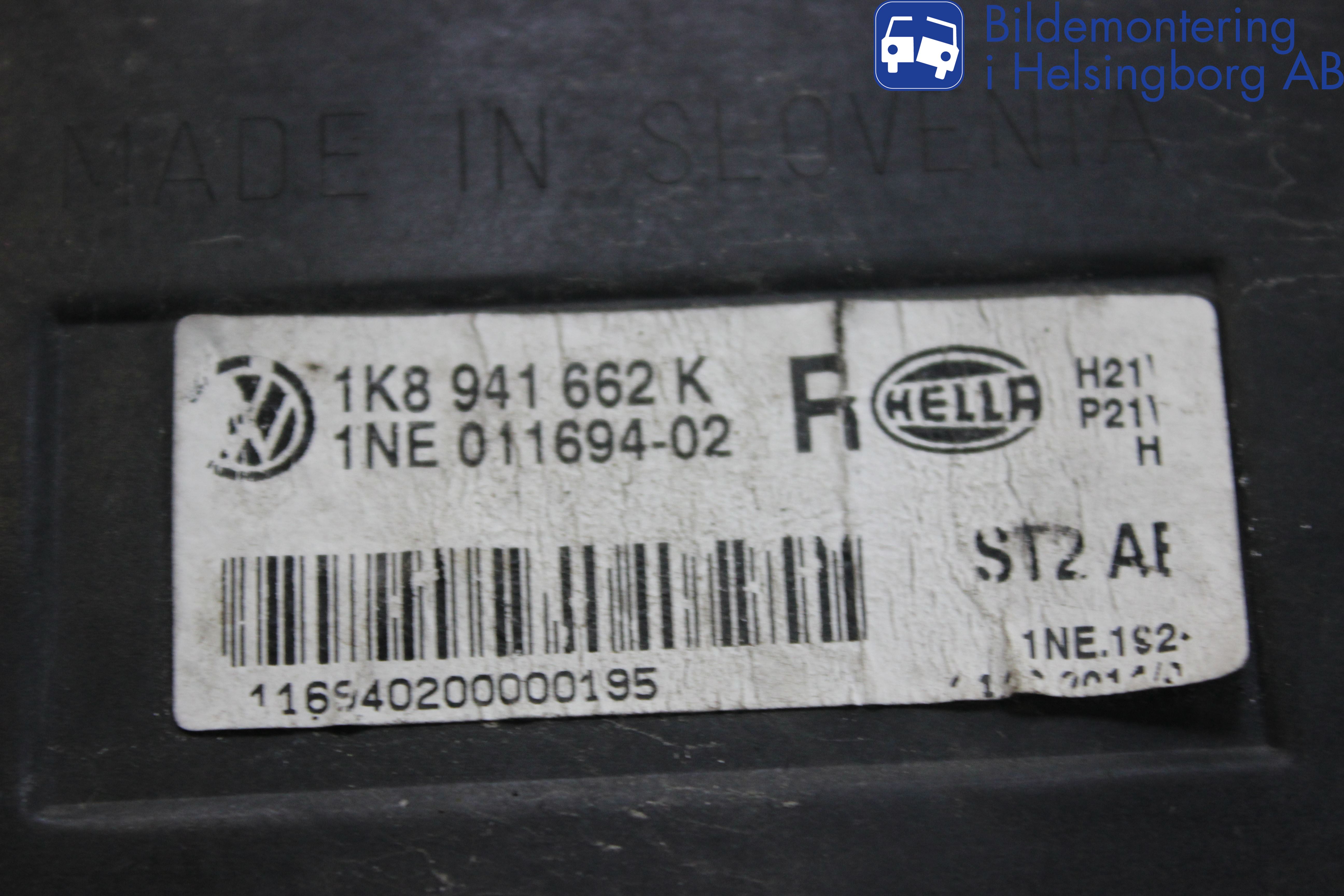 Volkswagen VW SCIROCCO 09-17 Dimljus-Varselljus Fram