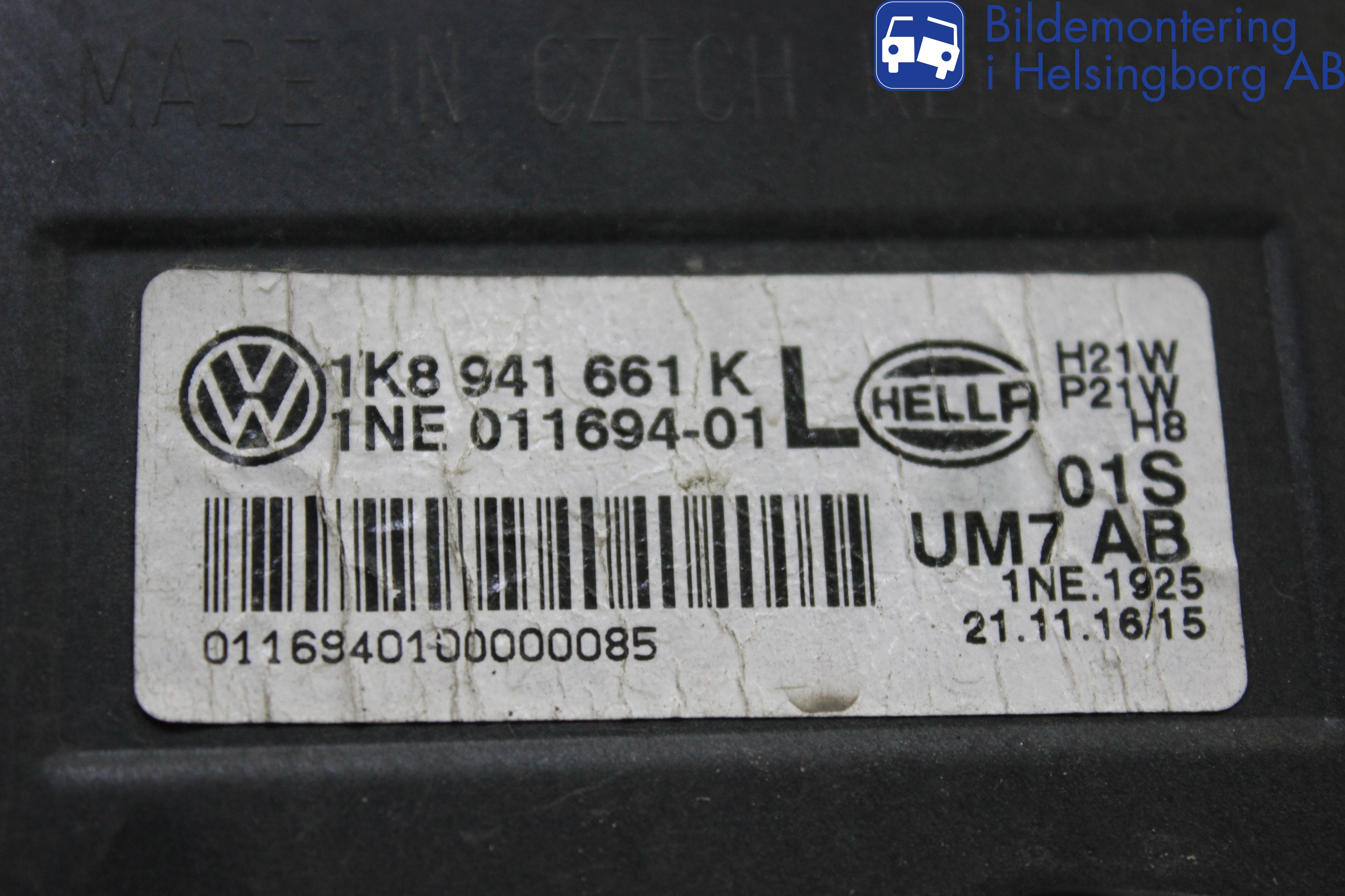 Volkswagen VW SCIROCCO 09-17 Dimljus-Varselljus Fram