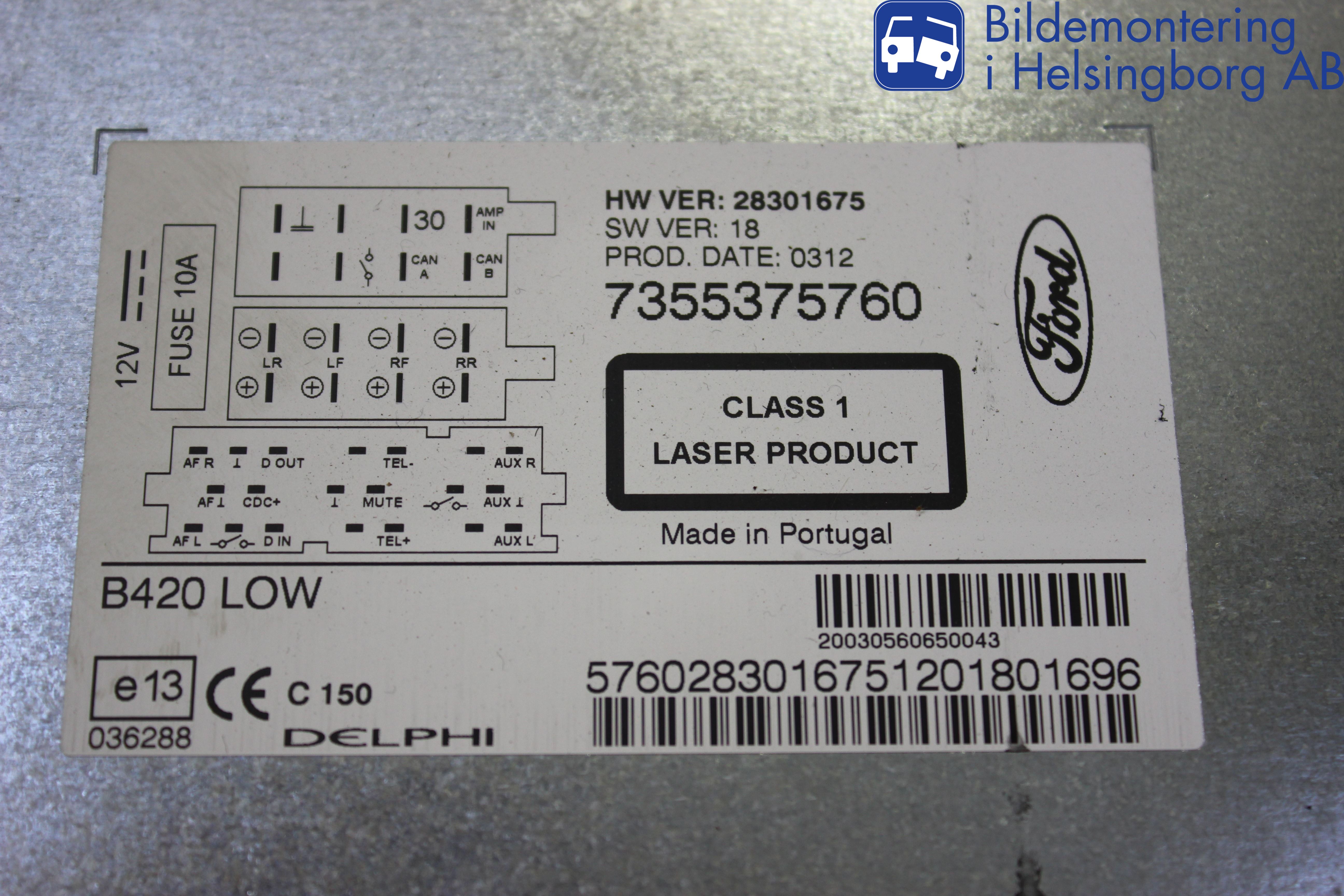Ford KA 09-16 Cd Radio - Multimediapanel