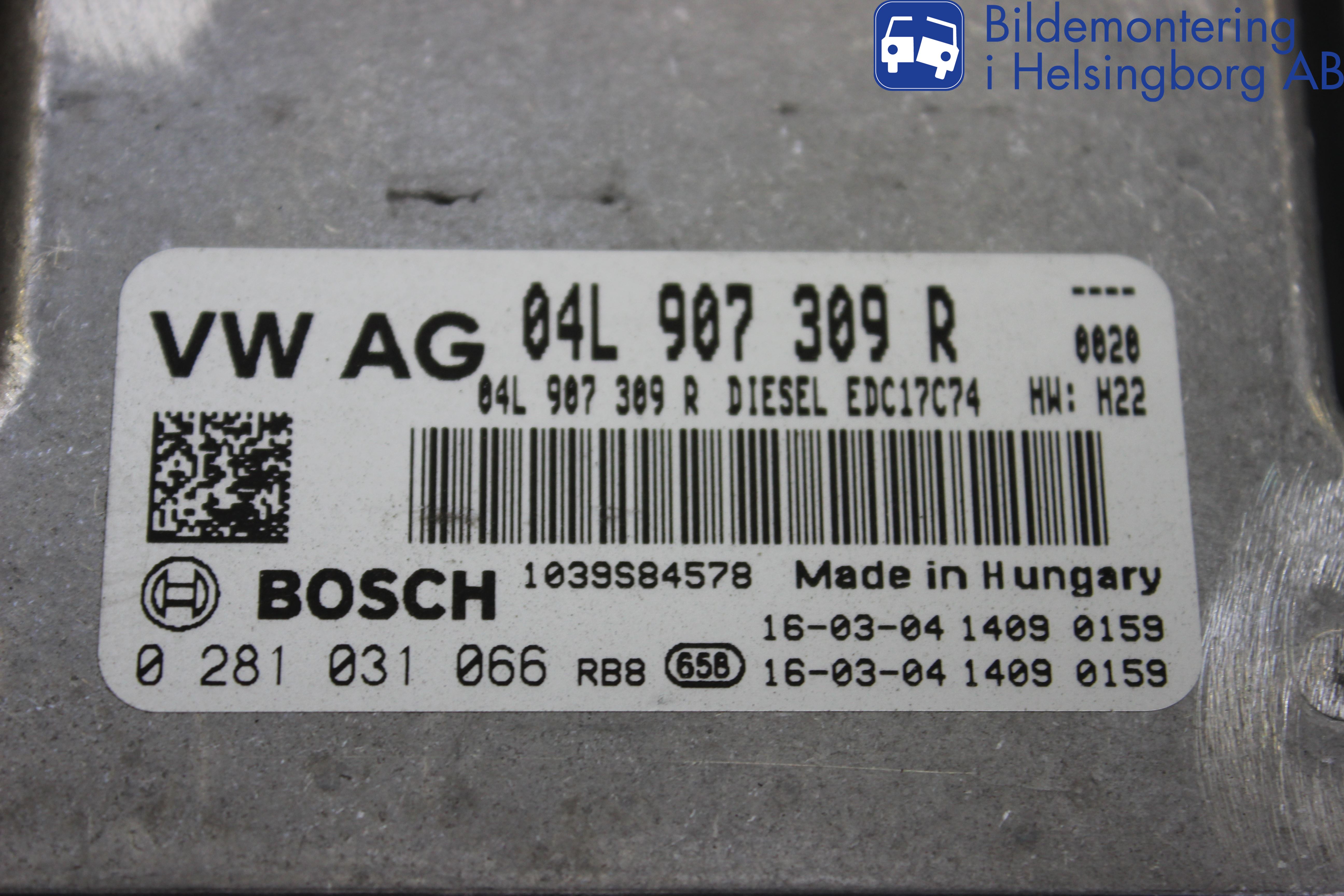 Volkswagen VW GOLF / E-GOLF VII 13-20 Styrenhet Inspump Diesel