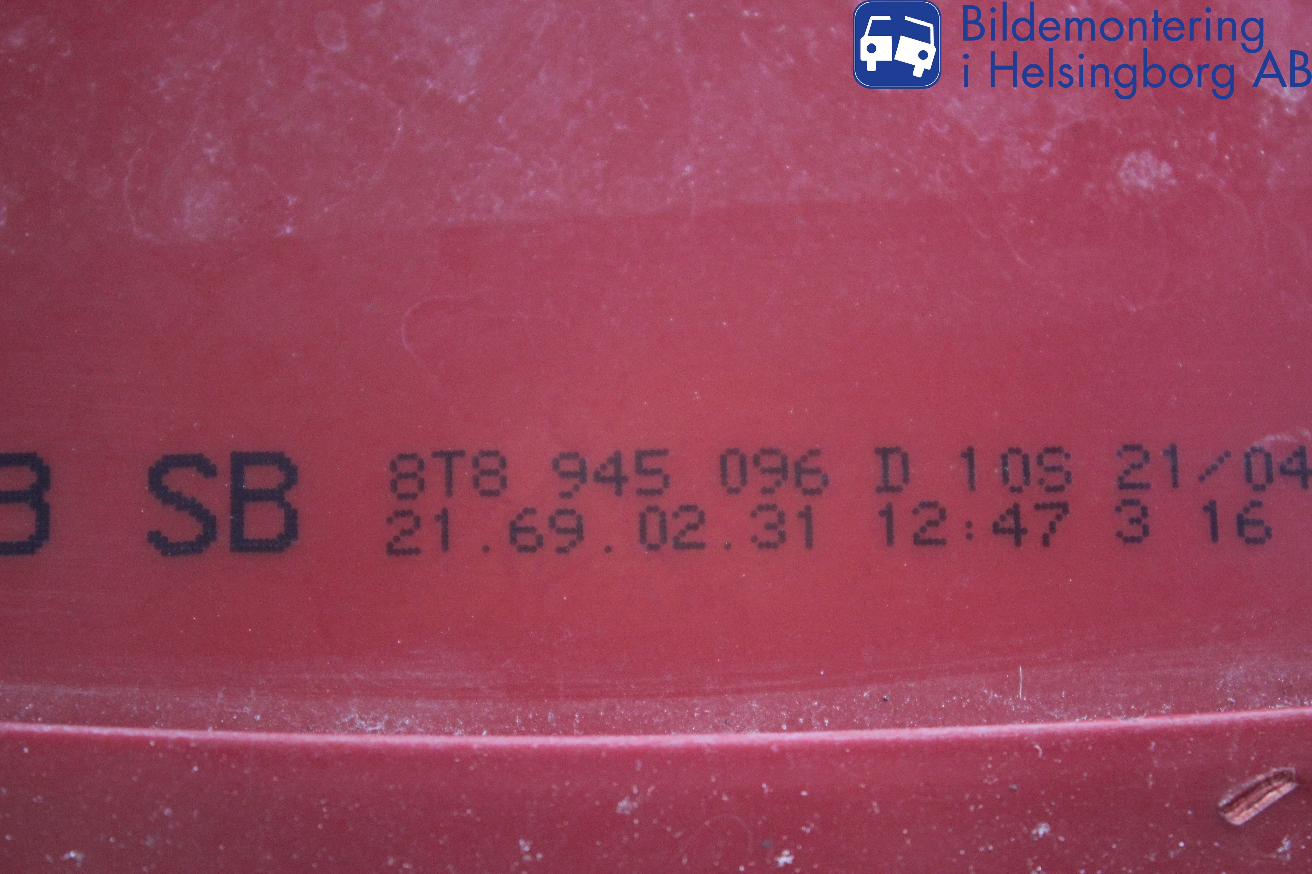 Audi A5 07-16 Bakljus Höger