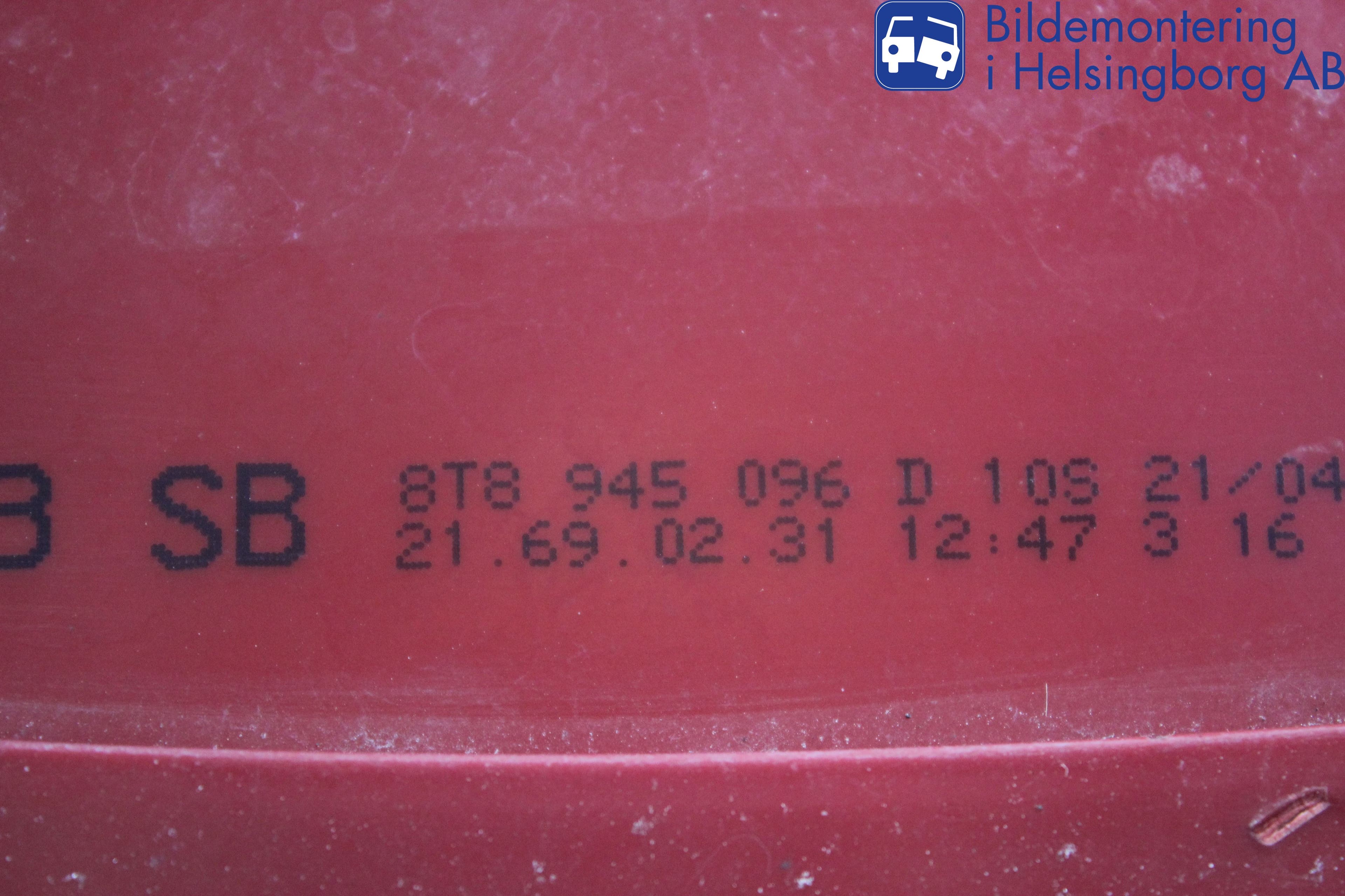 Audi A5 07-16 Bakljus Höger