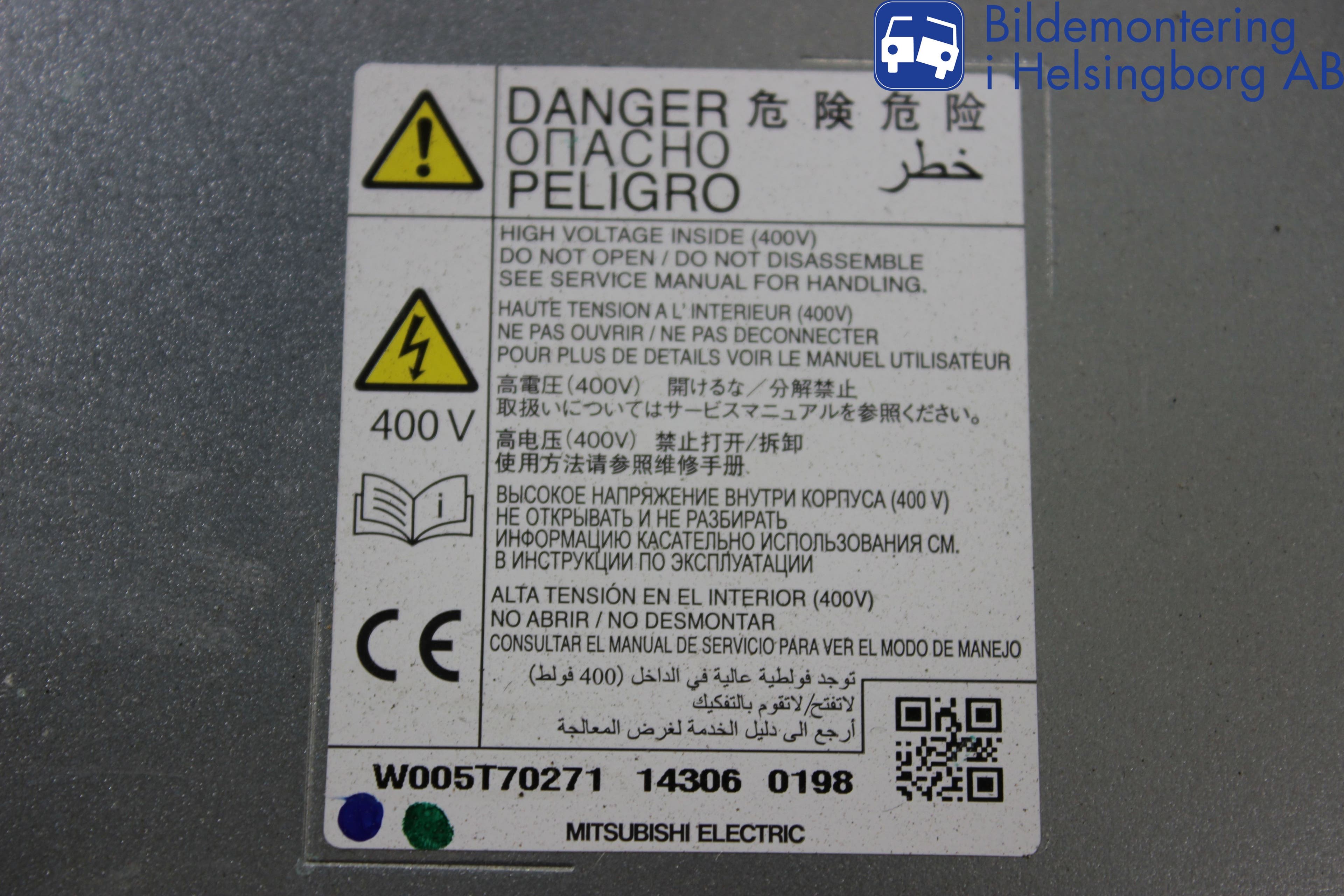 Mitsubishi OUTLANDER 13-21 Batteriladdare Högspänning